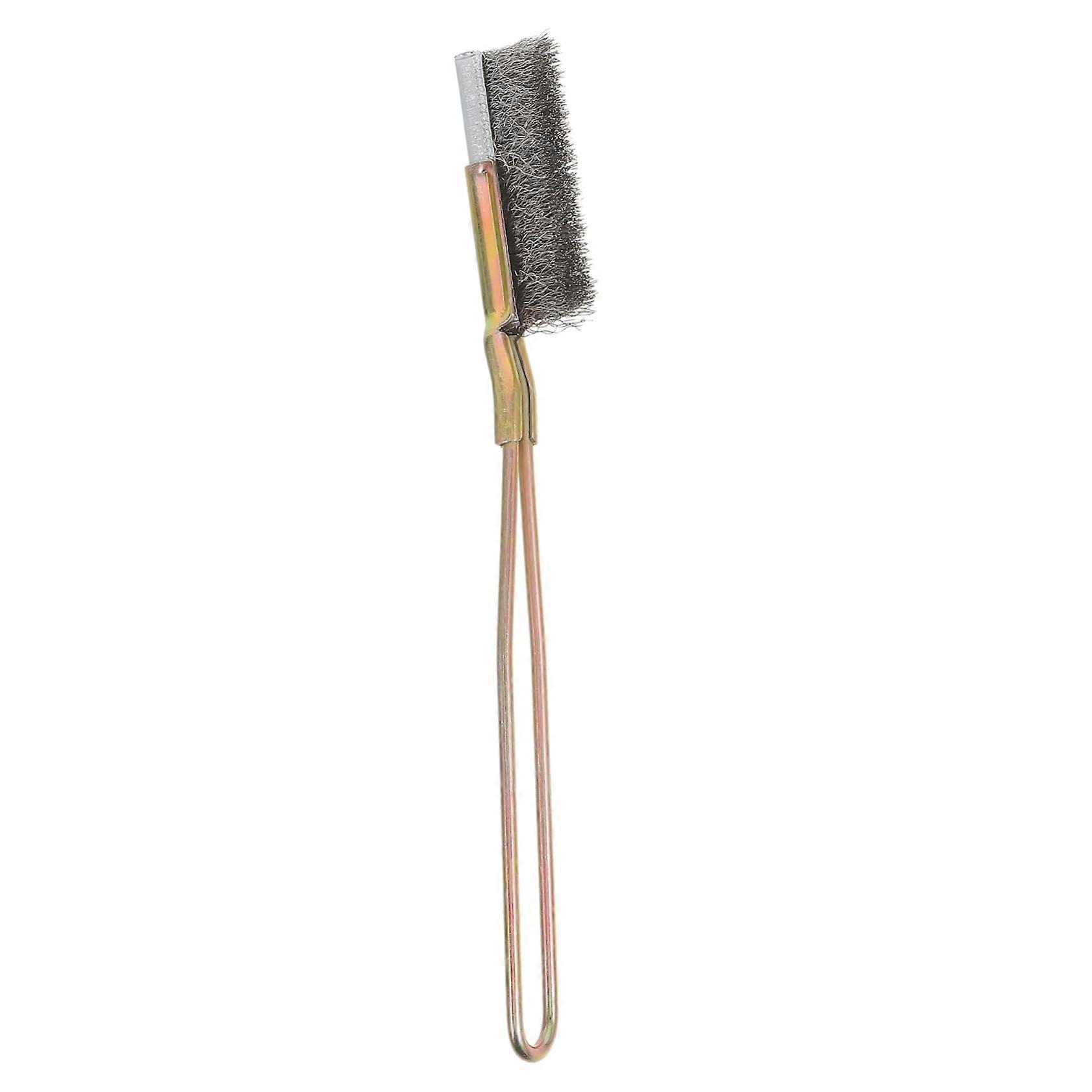 Wire brush with replaceable head for rust removal at home, vehicles, construction sites, robust and versatile.