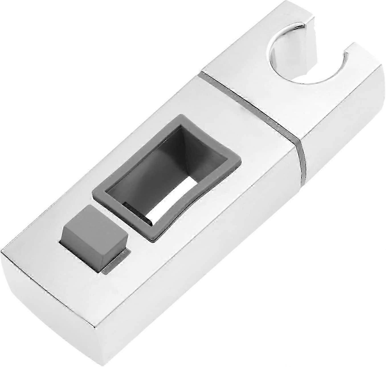Sliding Shower Head Holder for Rail-18 x 30mm-Rectangular, Square Replaceable Handheld Shower Holder, ABS Chrome Shower Head Holder for Bathroom.