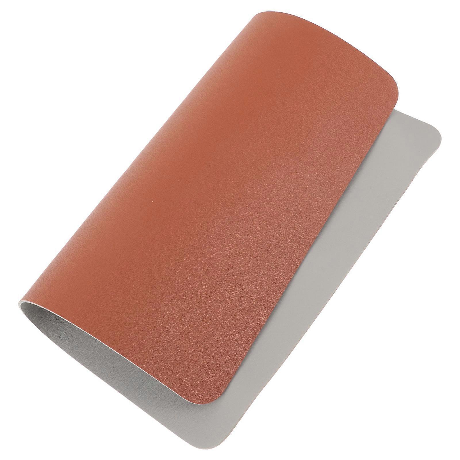 Double Sided Desk Pad Simple And Generous Design Leather Material Precise Mouse Movement For Office Workers 30X24X0.1CM 1Pcs