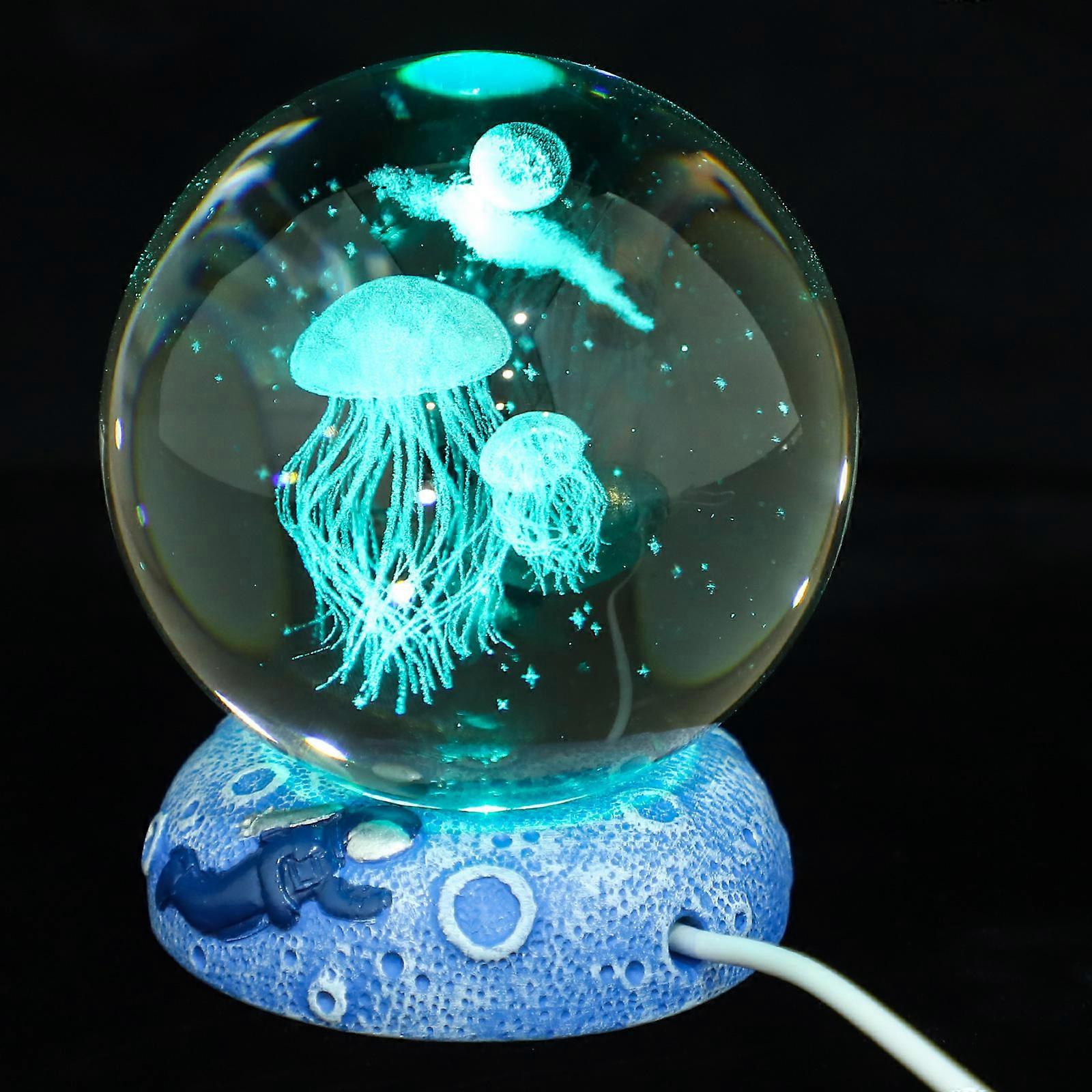 Lighted Globe Crystal Ball Lamp Usb Powered Shop Display Round Ball 1Pack