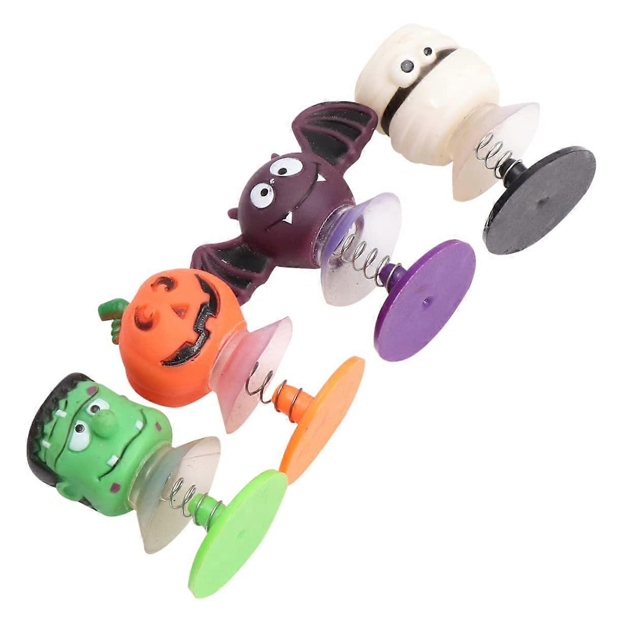4 Pieces Halloween Bounce Toy Grimaces Style Funny Bounce Toy Suction Cup Design Party Props