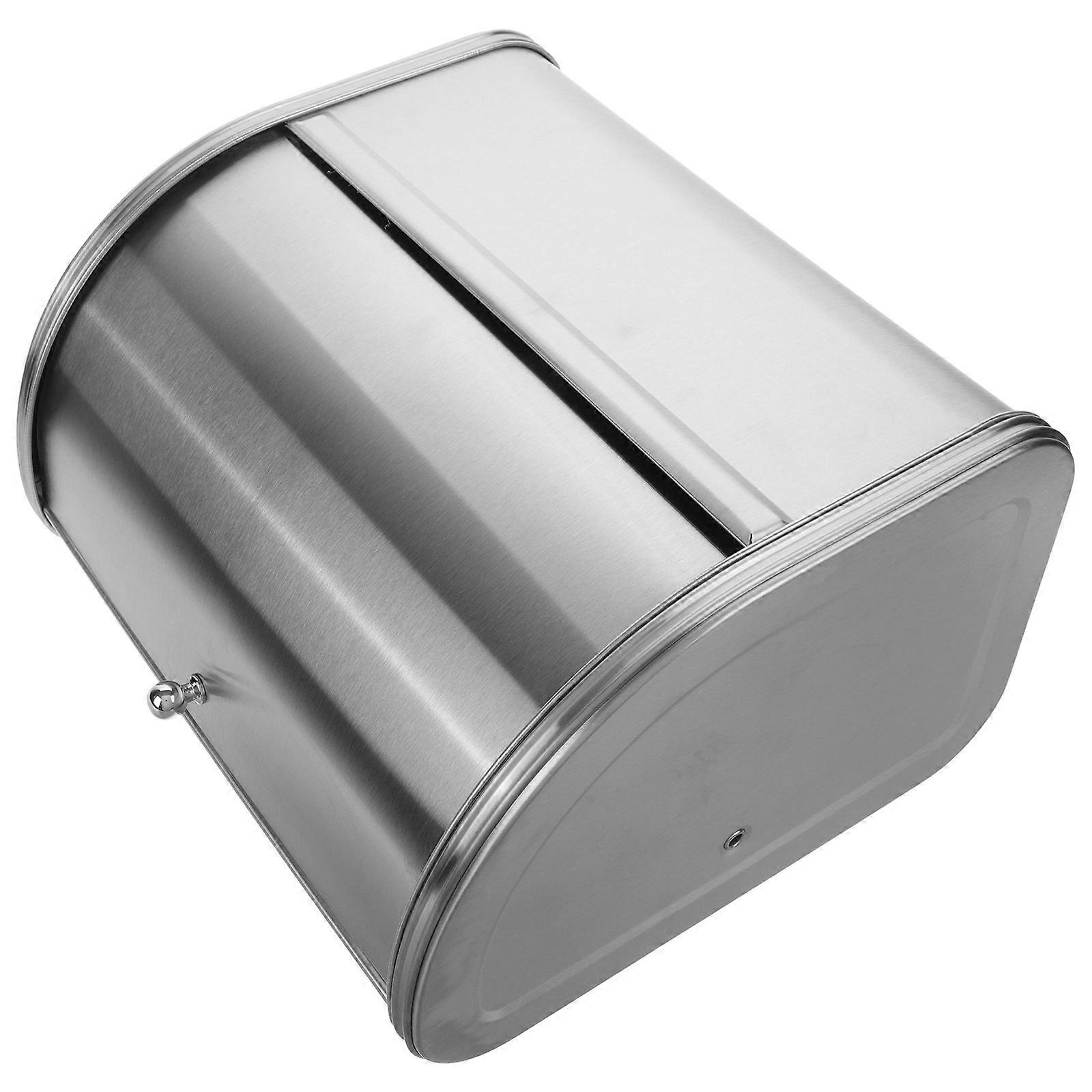 Bread Storage Box Stainless Steel Kitchen Use Rectangular Food Storage 1Pcs