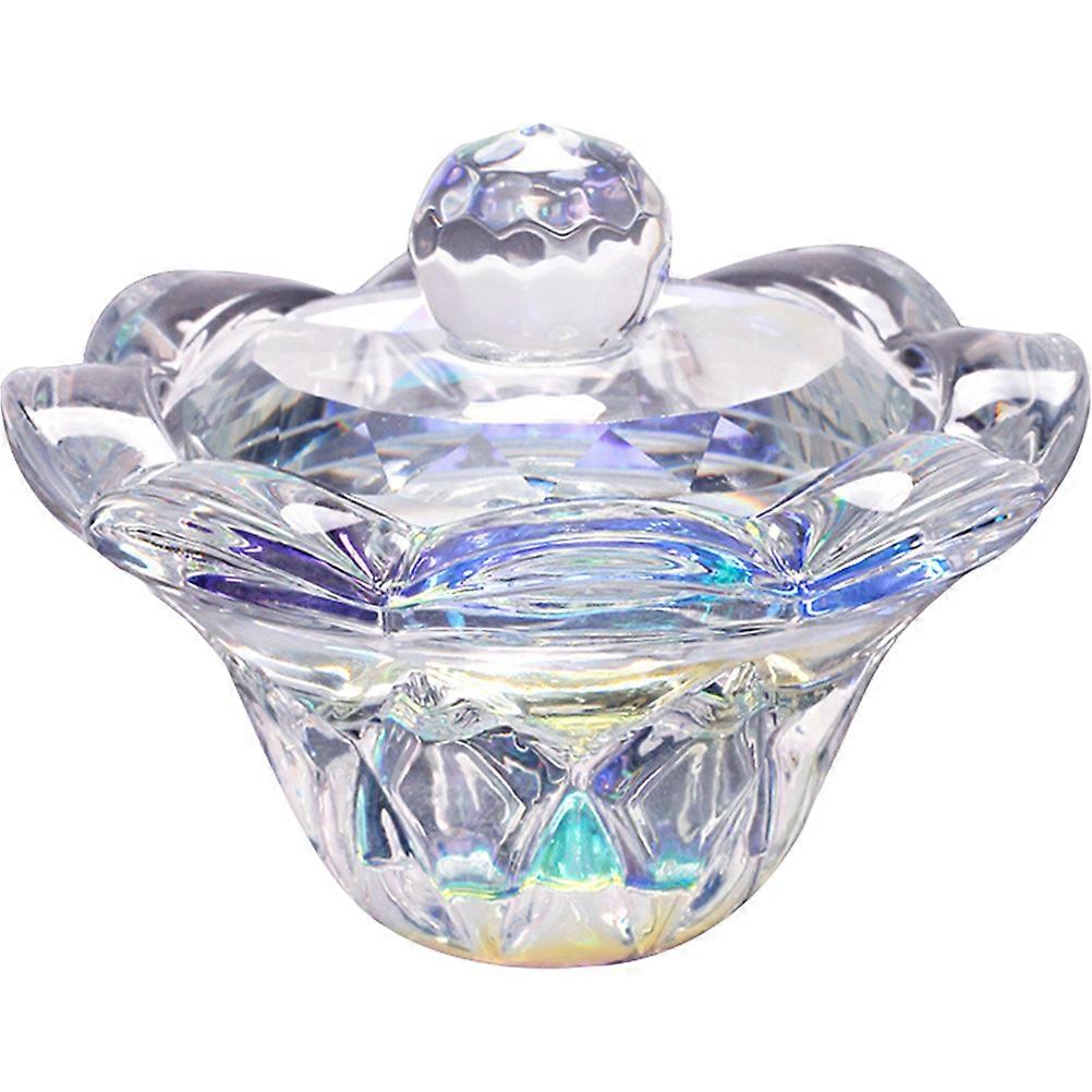 Clear Glass Nail Art Mixing Cup with Lid – Lightweight, Durable Manicure Accessory for Travel & Home Use