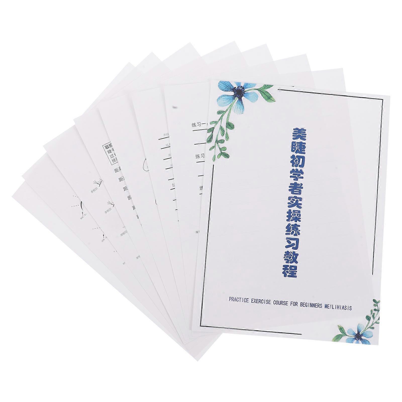 Eyelash Grafting Training Lash Mapping Book Eyelash Extension Supplies For Beginners 11.4×8.3×0.2in 1Set
