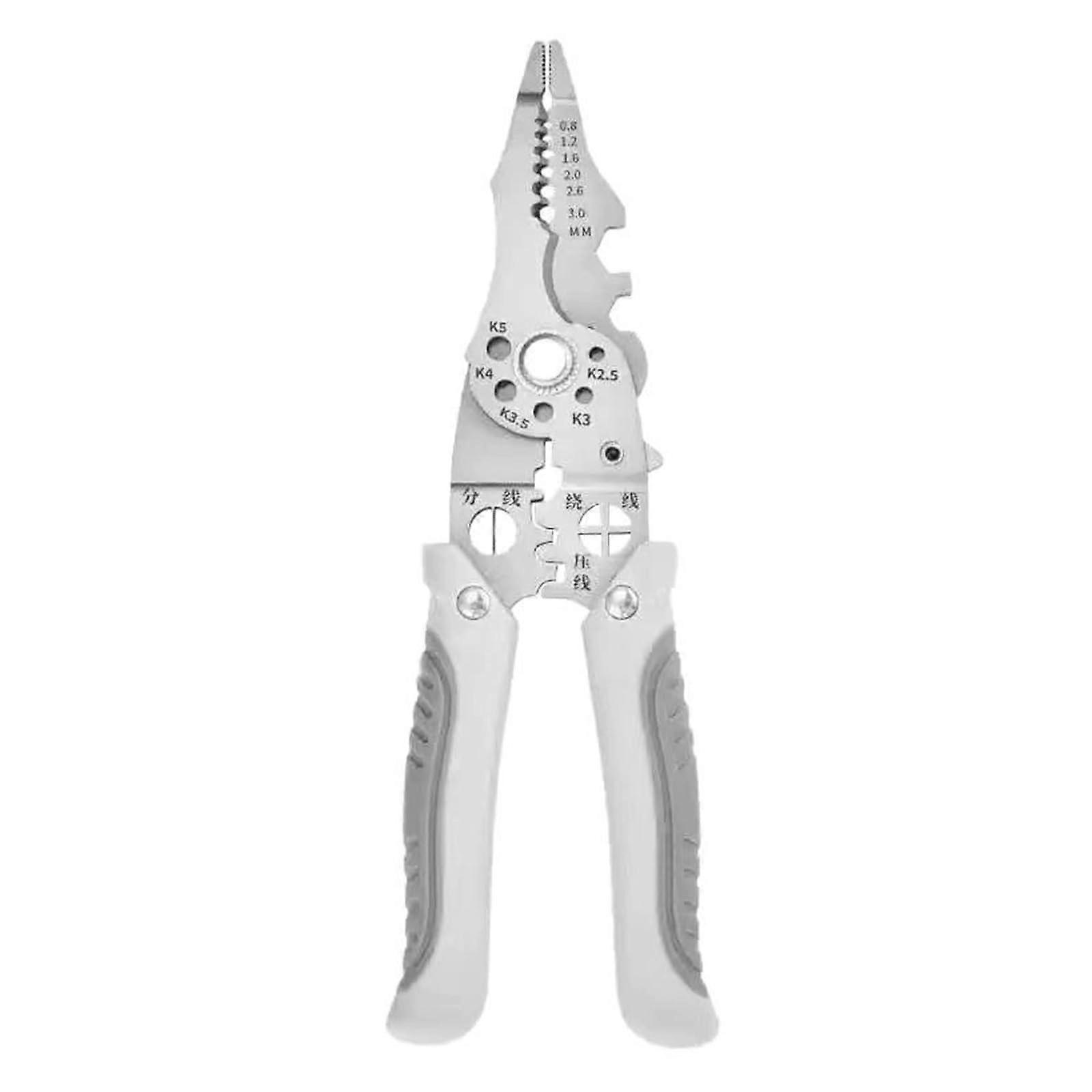 Electrician Pliers For Efficient Wire Stripping And Cutting, High-Carbon Steel, 6-Inch, Multi-Function Terminal Tool