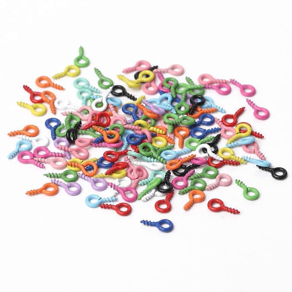100 Pcs 5x10mm Small Screw Eyelets Self Tapping Eyelets Mini Screw Eyelets for Jewelry Making Crafts DIY Crafts