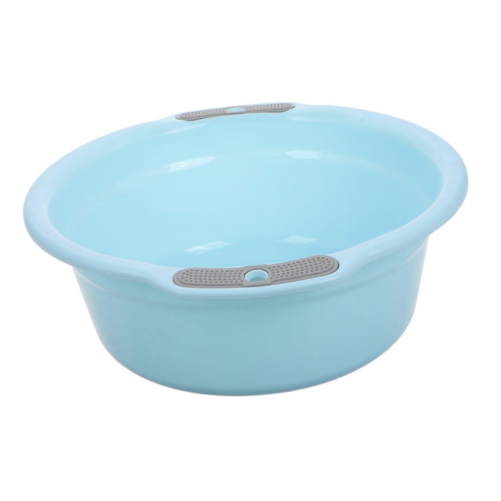 Plastic Durable Wash Basin Small Bathroom Basin With Double Handles For Face Washing And Baby Foot Bath