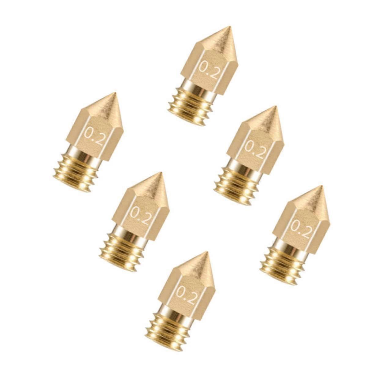 3D Printer Nozzle Brass Extruder Nozzle Single Piece Golden Brass Replacement For FDM 3D Printers Universal Fit