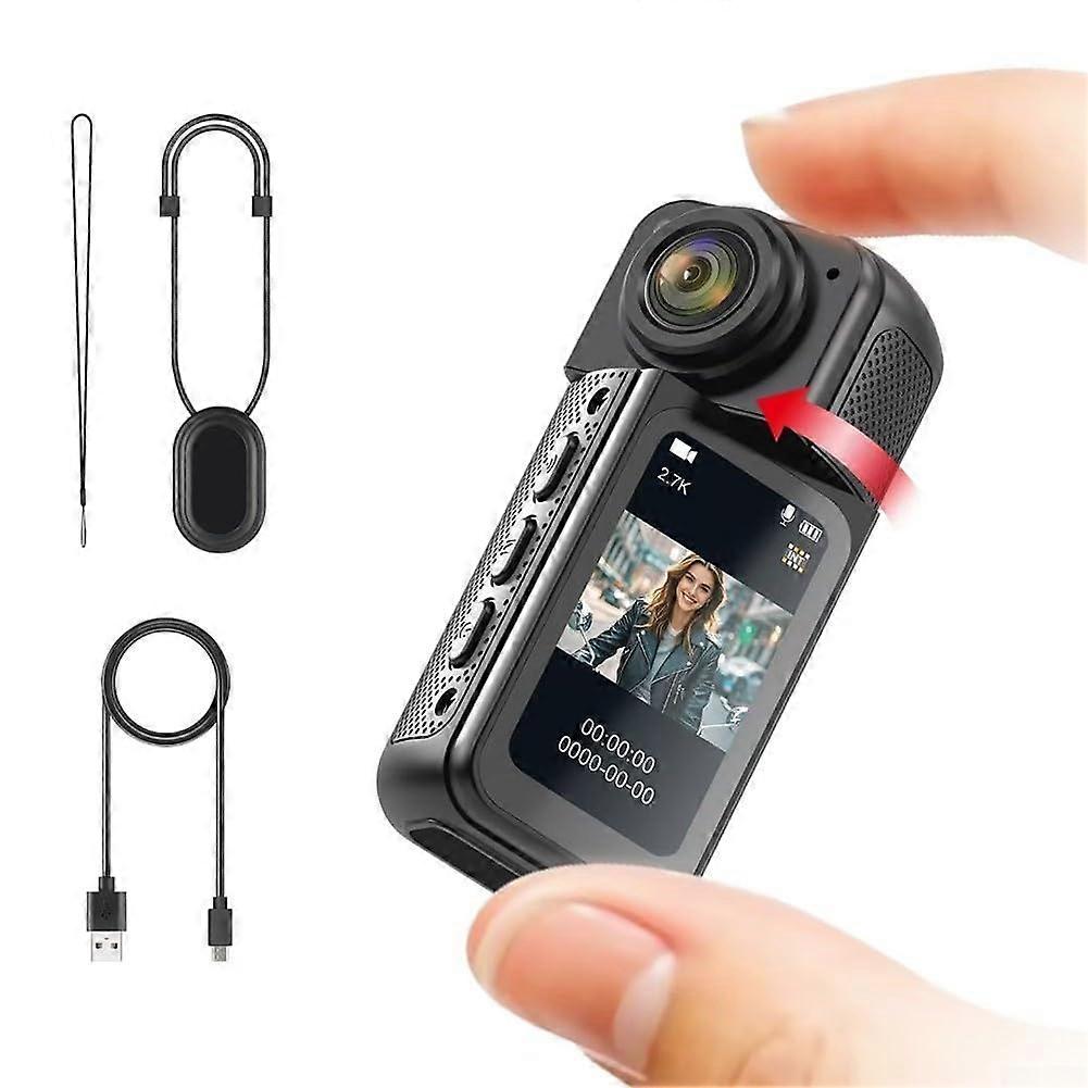 Action Cameras, 4K Thumb Action Cameras with 1.47 Inch LCD, Magnetic Mount and Hands POV for Vlogging Portable Vlogging Black Is black.