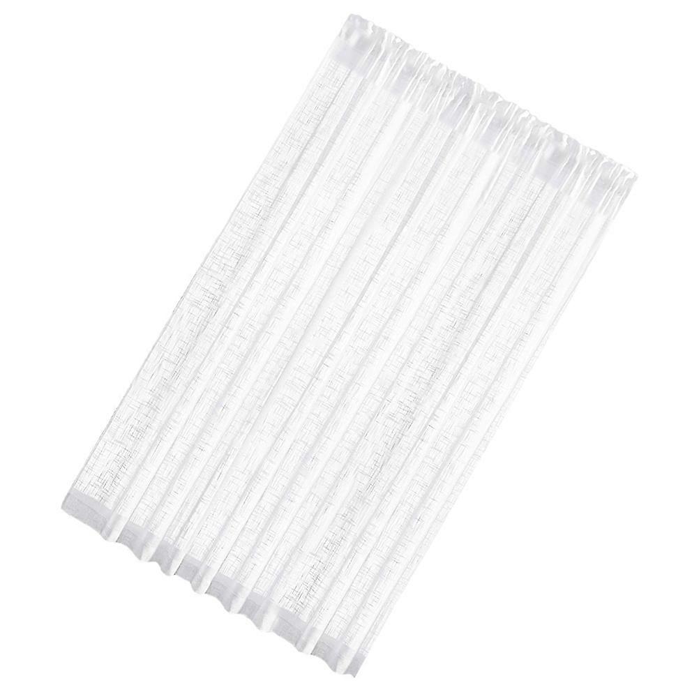 Light Diffusion Sheer Curtain For Home Decoration White 160x132cm Privacy Protection 1Pack