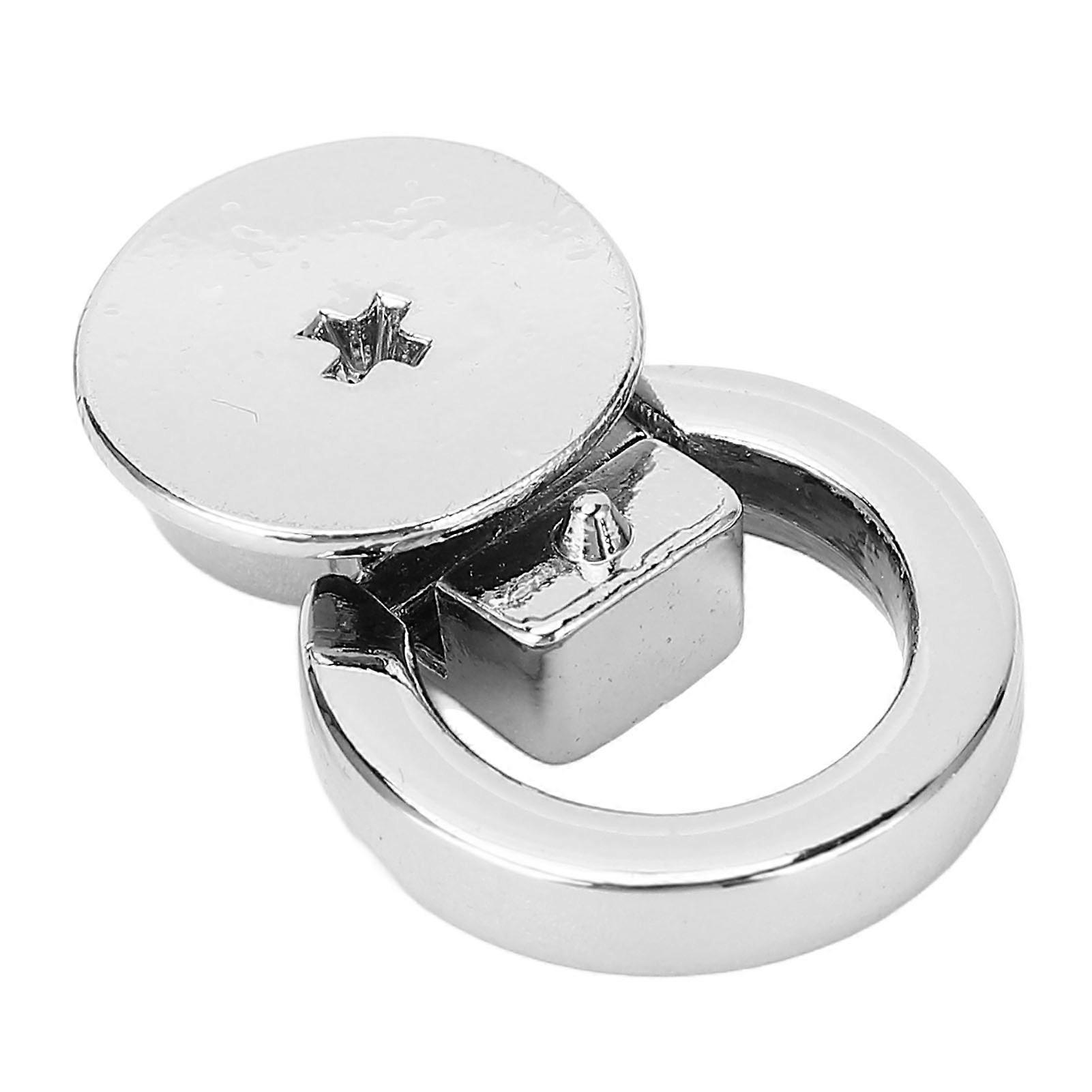 20Pcs Rivet D Shaped Metal 360 Degree Rotatable Versatile Rivet Tool for Leather Projects Silver