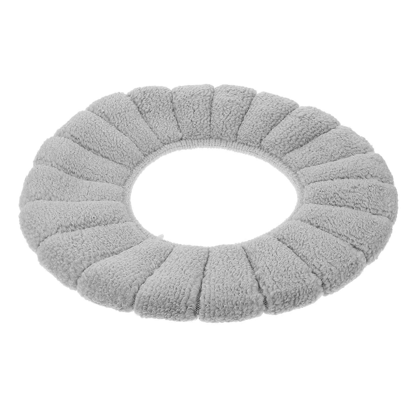 Reusable Toilet Pad Supple Toilet Cover Grey Color Rectangular Shape Easy to Stick and Replace 1Pcs