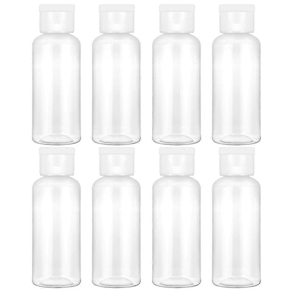 Portable Clamshell Bottle for Travel Use Durable PET Plastic Cosmetic Container White Color 50ml
