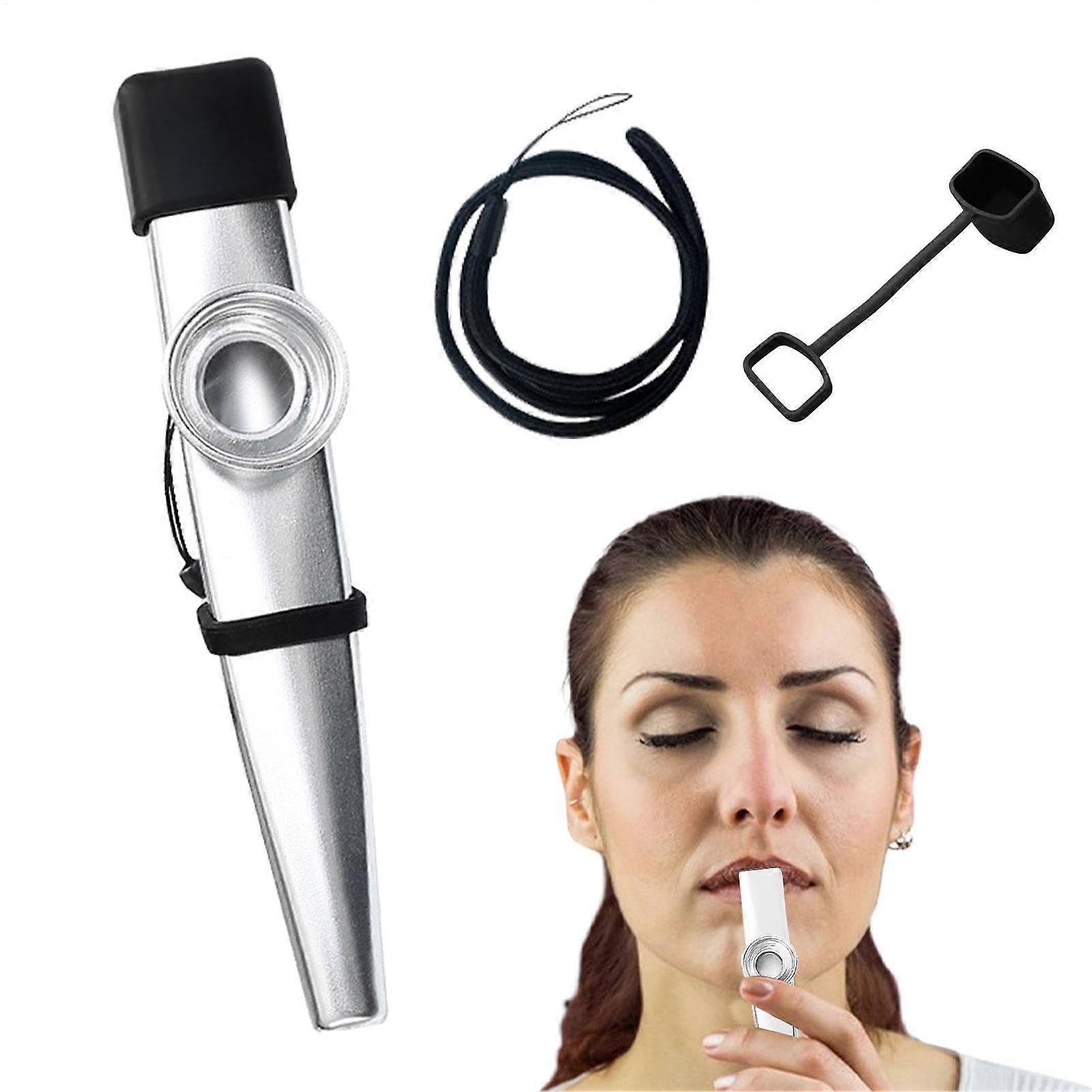 Portable Metal Kazoo – Lightweight, Clear Sound, Smooth Edges, White