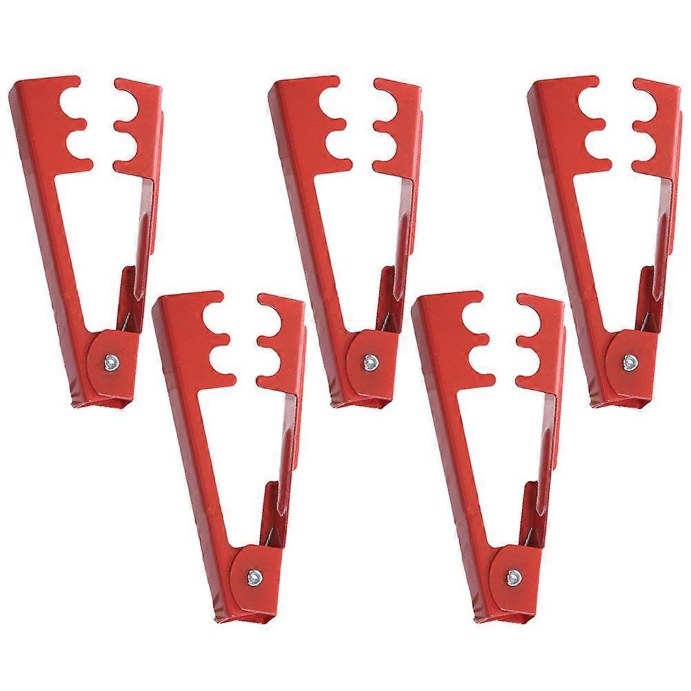 Rose Thorn Remover Tool 5Pcs Red Alloy for Holding Use, Hand-Protection and Effortless De-Thorning