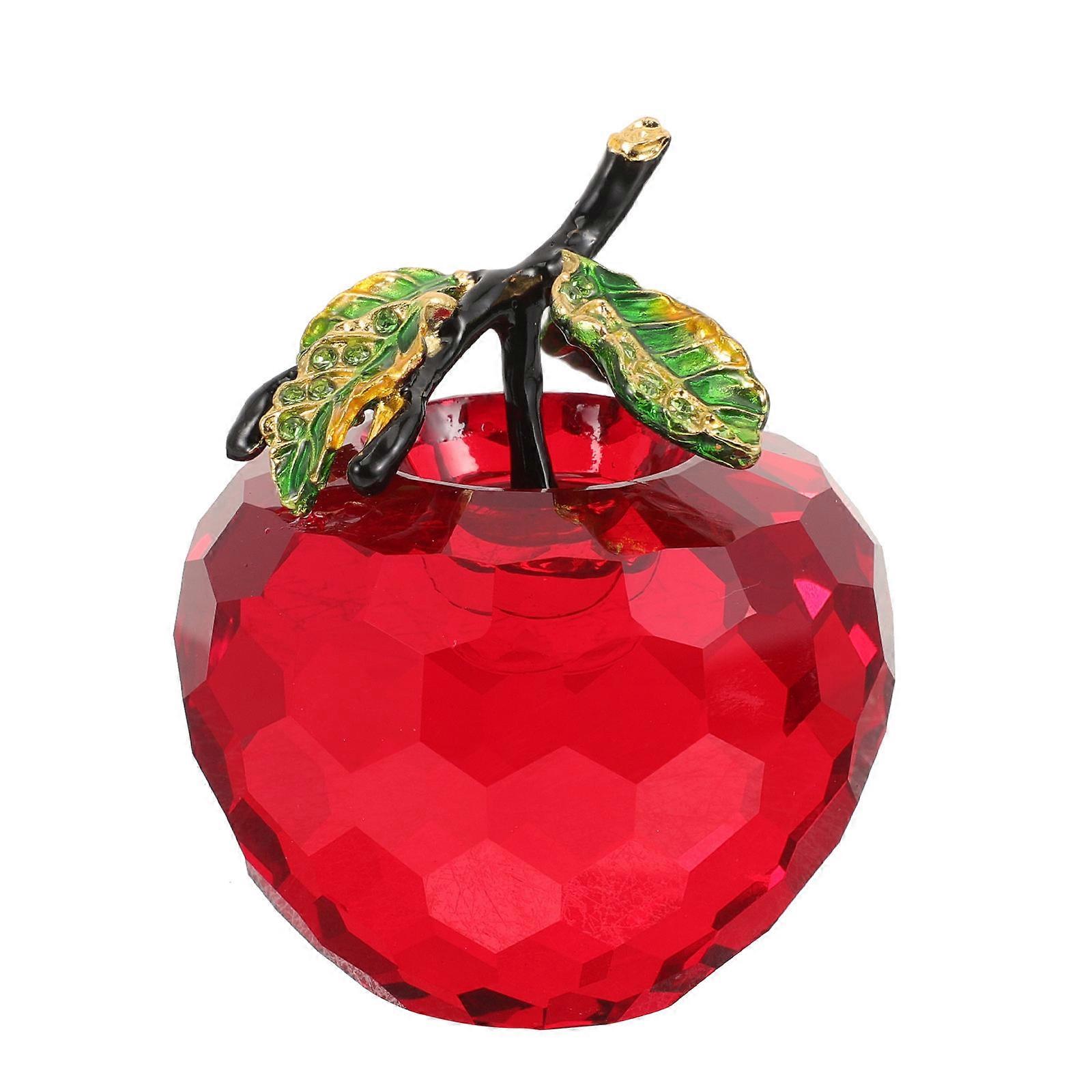 Crystal Ornament Desktop Decor Assorted Color Alloy Material for Home Office Decor 3 5 Inches