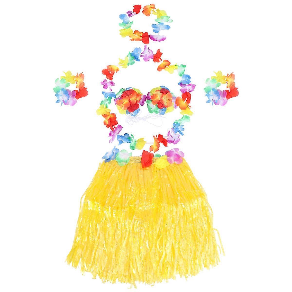 Yellow Creative Dance Skirt Made of Durable Plastic Fiber for Wearing Lightweight and Practical Size One Size Fits All