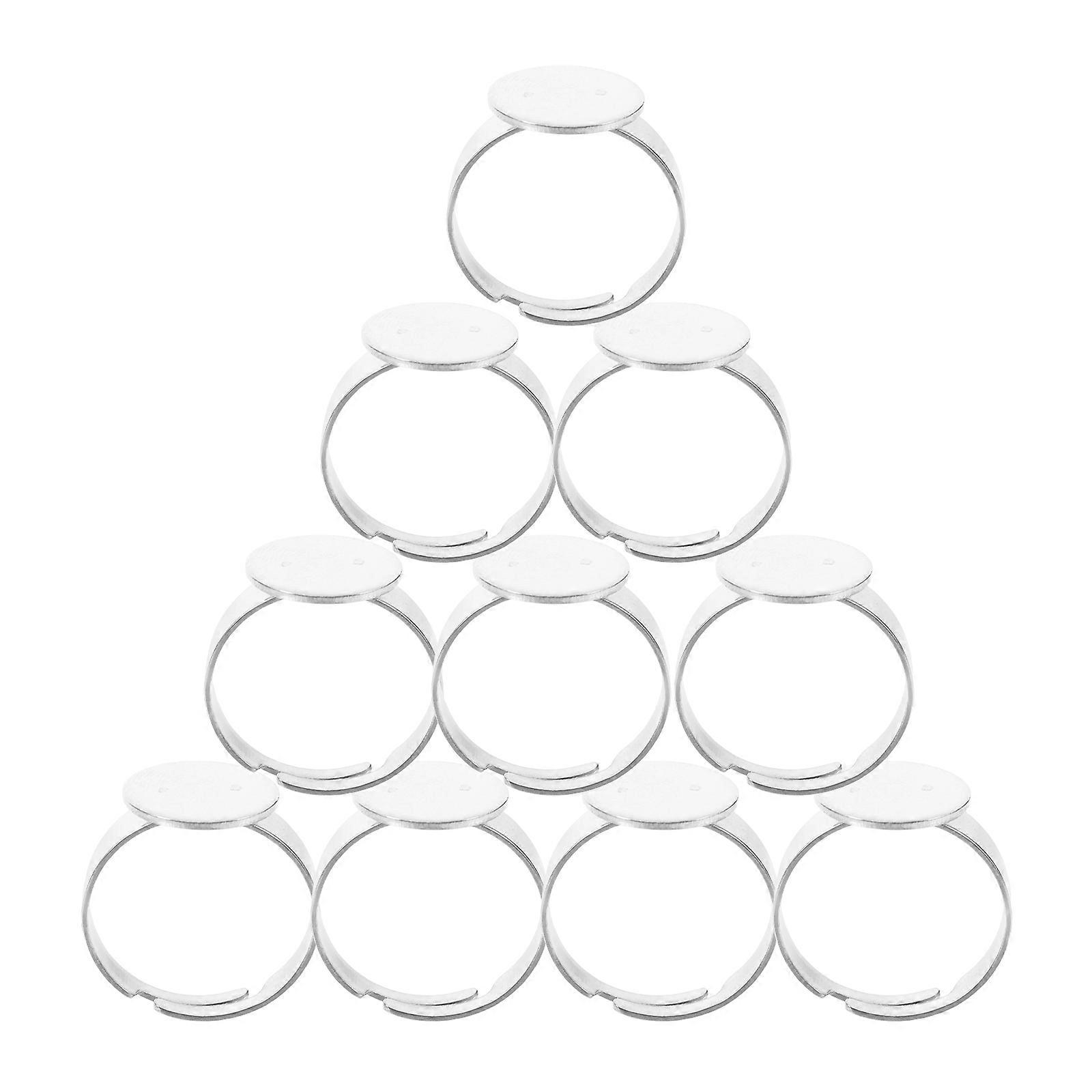 Adjustable Stainless Steel Ring Bases for DIY Jewelry Making – Compact Craft Holders for Accessories and Crafting Projects