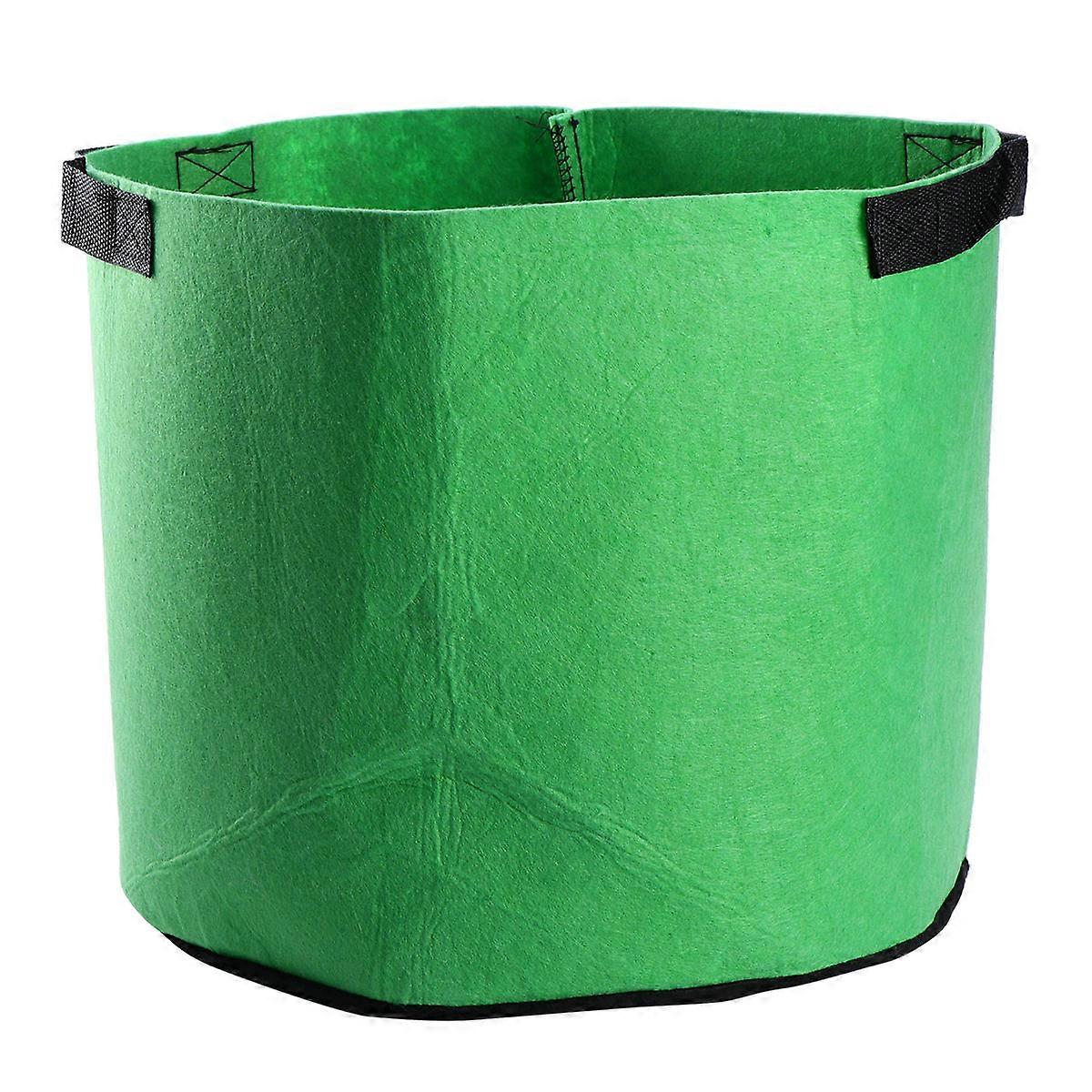 10 Gallon Plant Grow Bags Non Woven Aeration Pots Container with Strap Handles for Nursery Garden and Planting Green