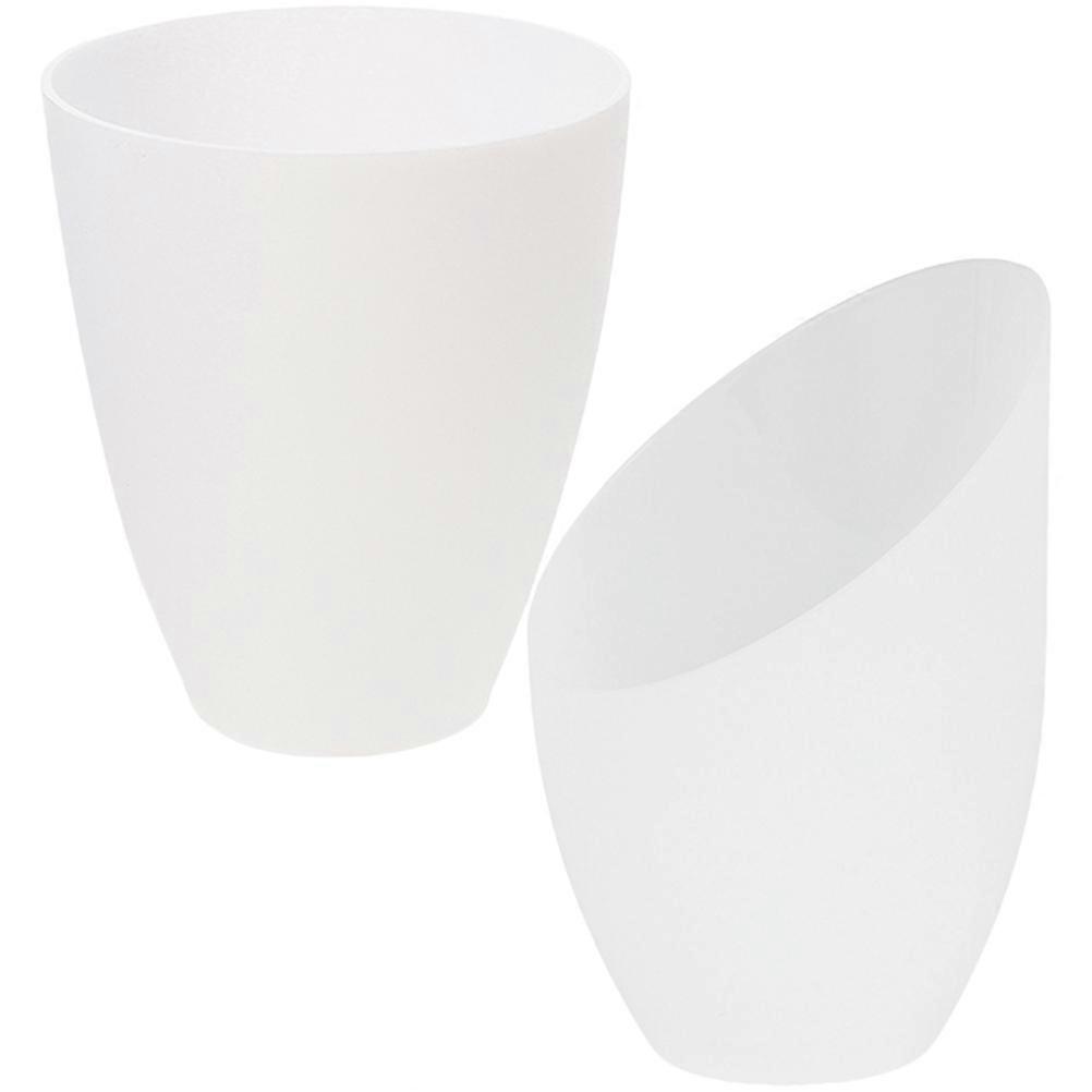 Inclined Head Lampshade for Table Lamp Wall Lamp Made of White Plastic 2 Pieces