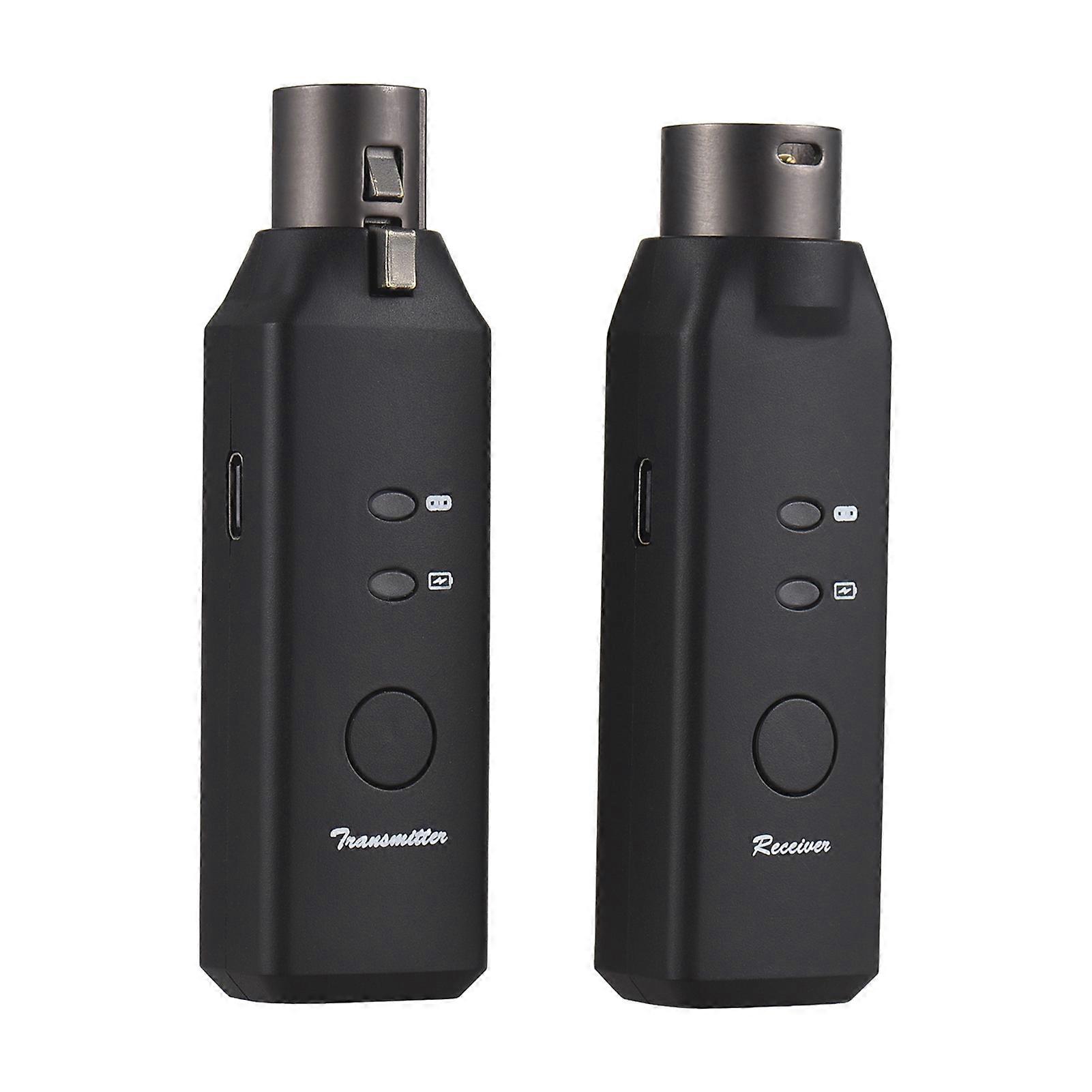 Wireless Microphone System 24bit 48KHz Sampling Rate Low Latency Mic System for Live Performances Presentations Broadcasts