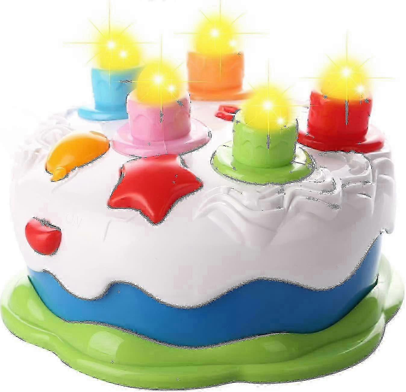 赤ちゃんの誕生日ケーキのおもちゃキャンドル付き音楽玩具18m +歳の幼児ハイウェイ