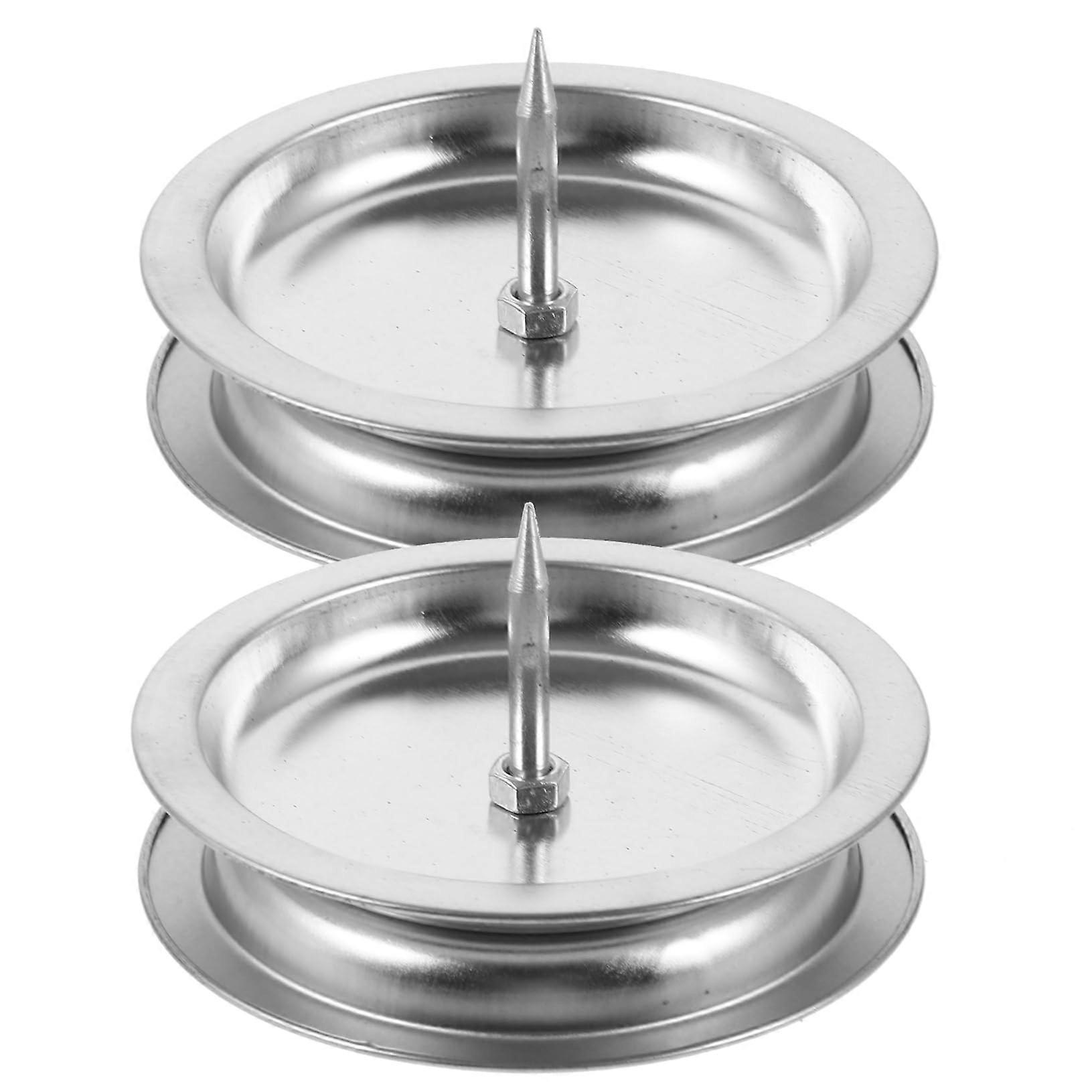 Moxa Holder Set of 2 with Stable Base and Round Ash Collection Tray, Durable and Heat Resistant Design