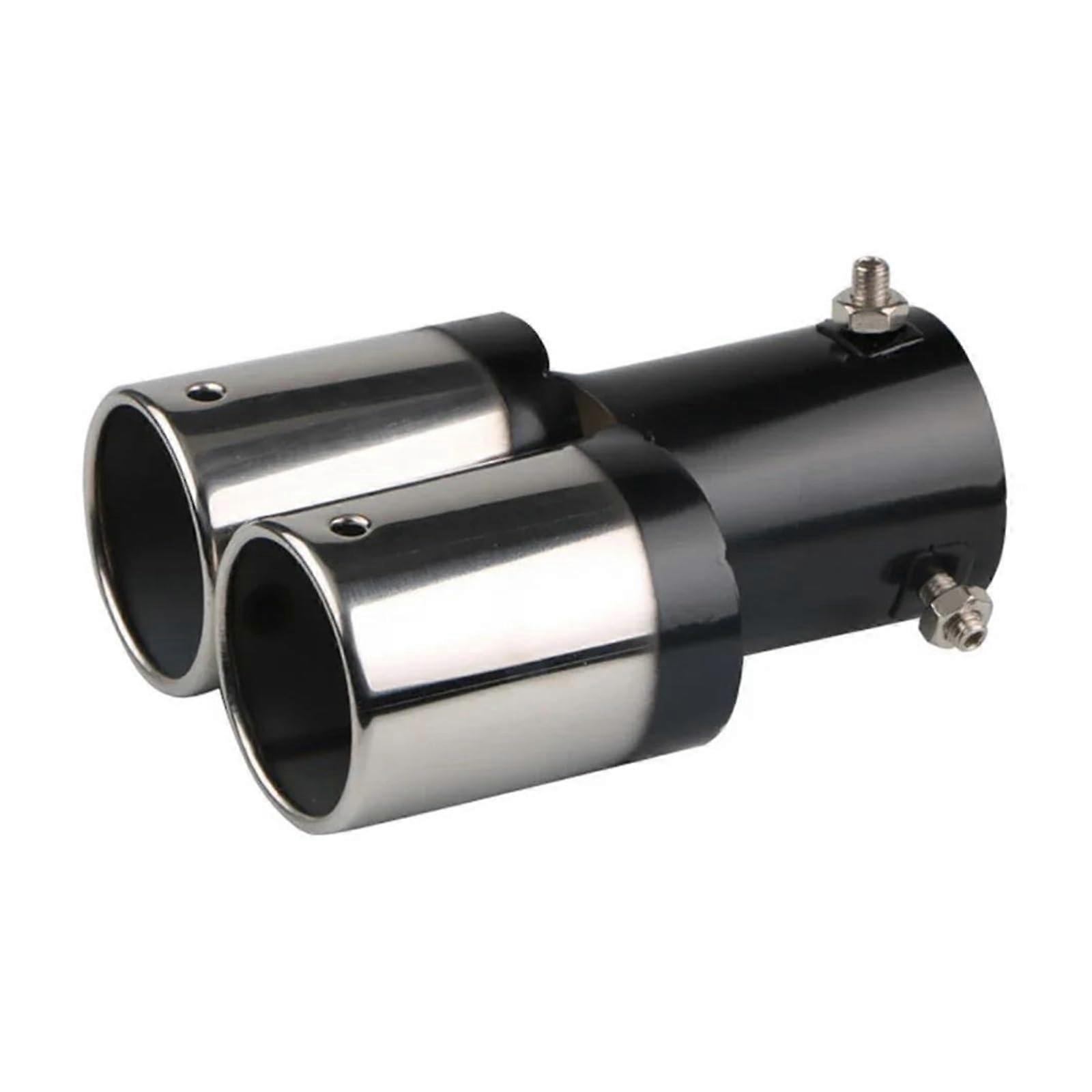 Auto Exhaust Pipe Stainless Steel Muffler Tip Round Chrome Tailpipe Compatible with Various Car Models 6-Inch