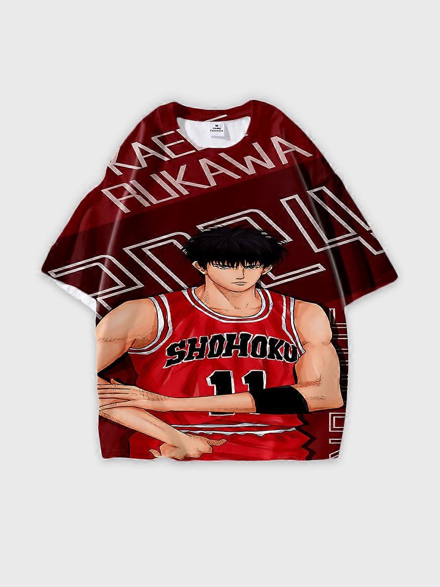 T-shirt round neck Role Pattern loose short sleeve C19