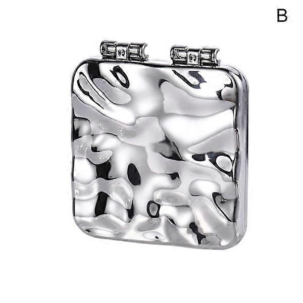 Mini square makeup mirror portable hand mirror small double-sided B