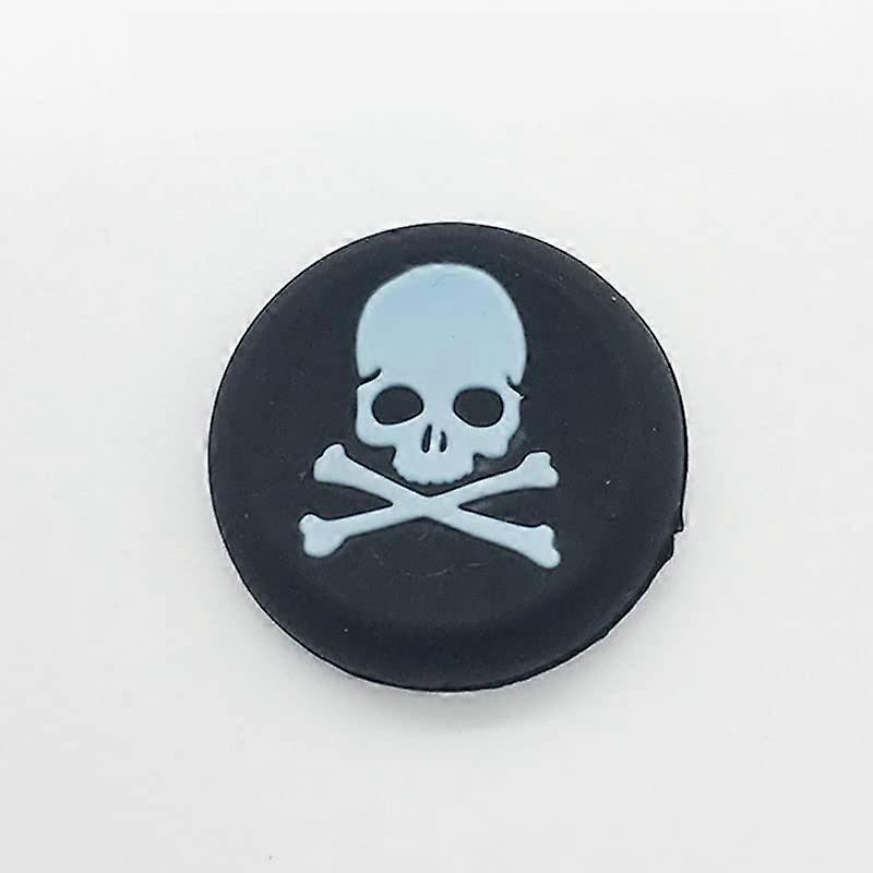 Pack of 10 Skull Head Silicone Thumbstick Caps for PS4 DualShock 4 (Blue)