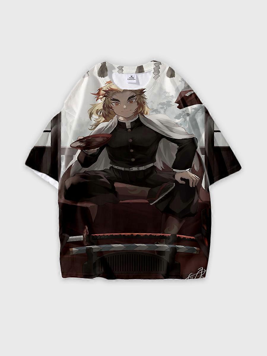 T-shirt round neck Character Pattern loose short sleeve P230