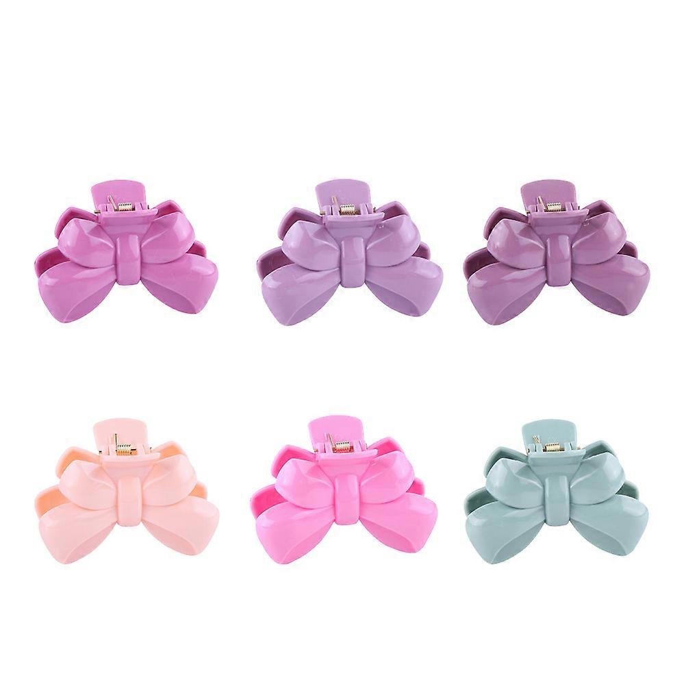 Plastic Hair Claw Clips for Women with Thick Hair 6pcs Assorted Color Keeps Hair Tidy While Styling