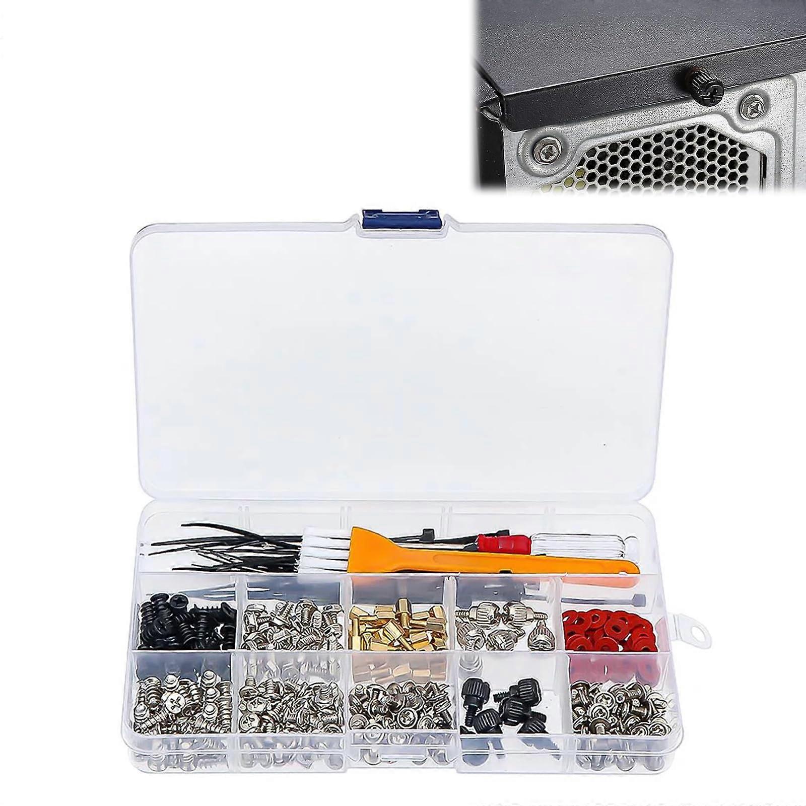 PC Screws Assorted Set for Motherboard and Hard Drive, Compatible Computer Screws, Screwdriver and Cleaning Brush Included
