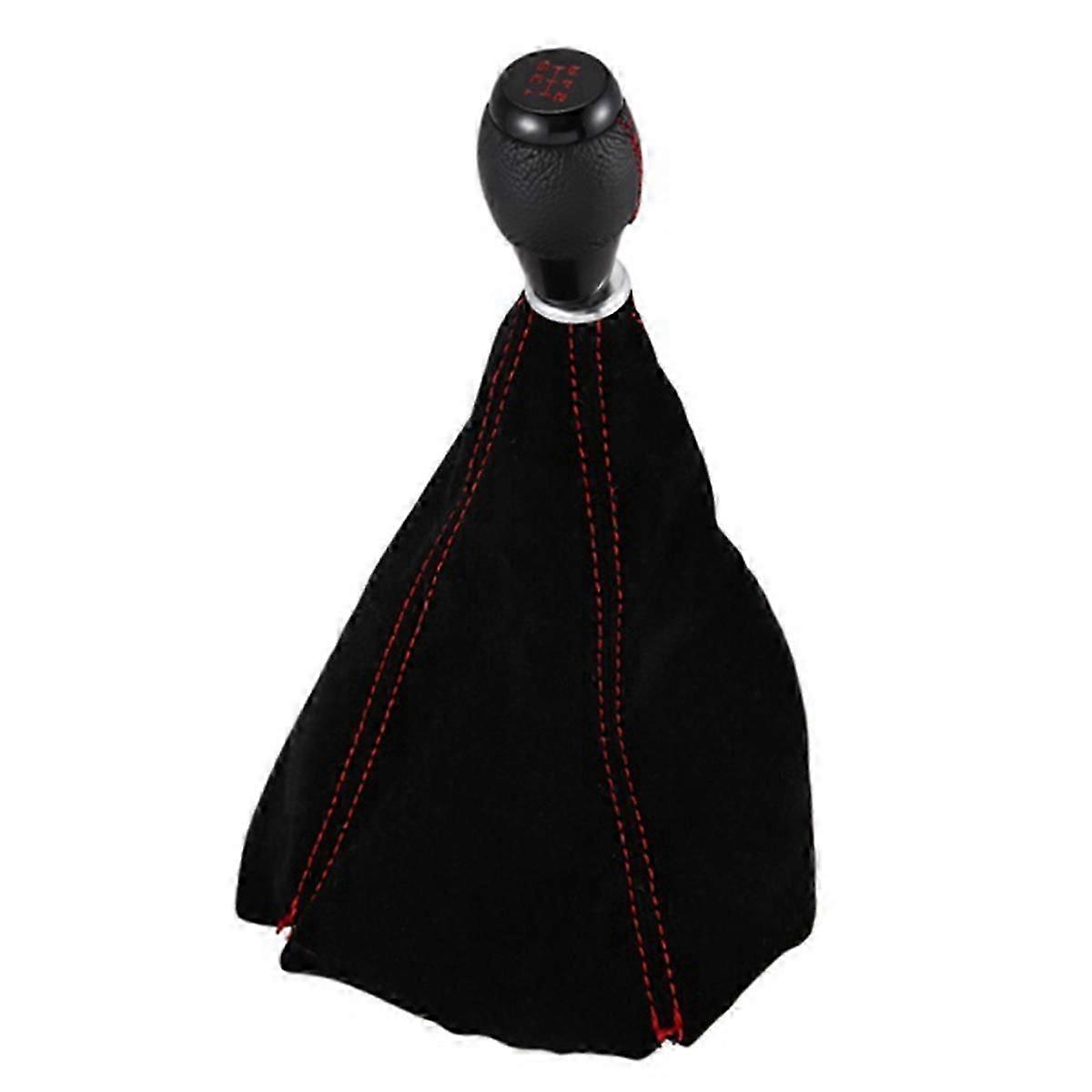 5 Speed Black Shift Knob&Flip Suede Dust Jacket for Honda