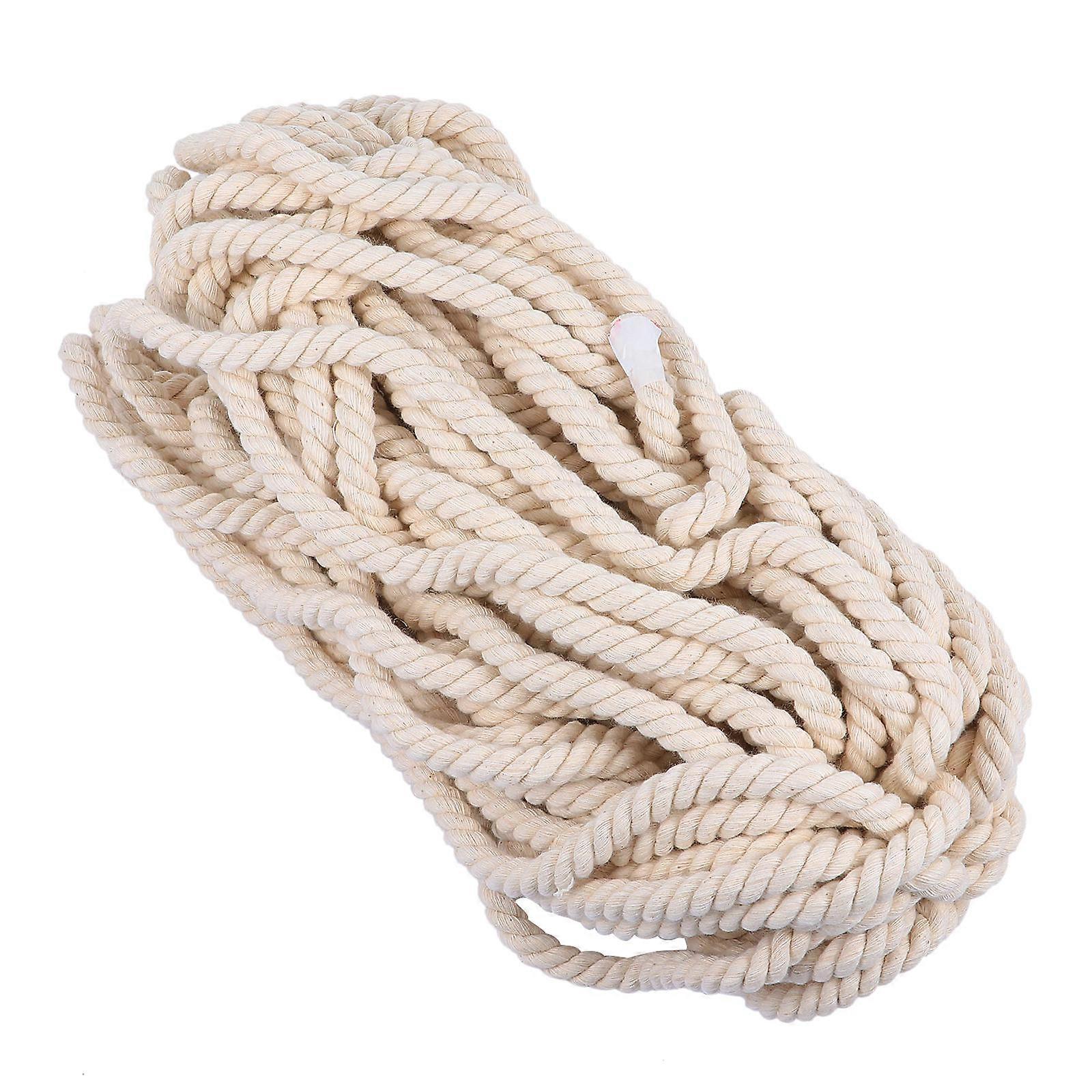 Beige Triple Strand Cotton Rope for Wrapping Ideal for Crafts and Decorative Uses 1 Roll