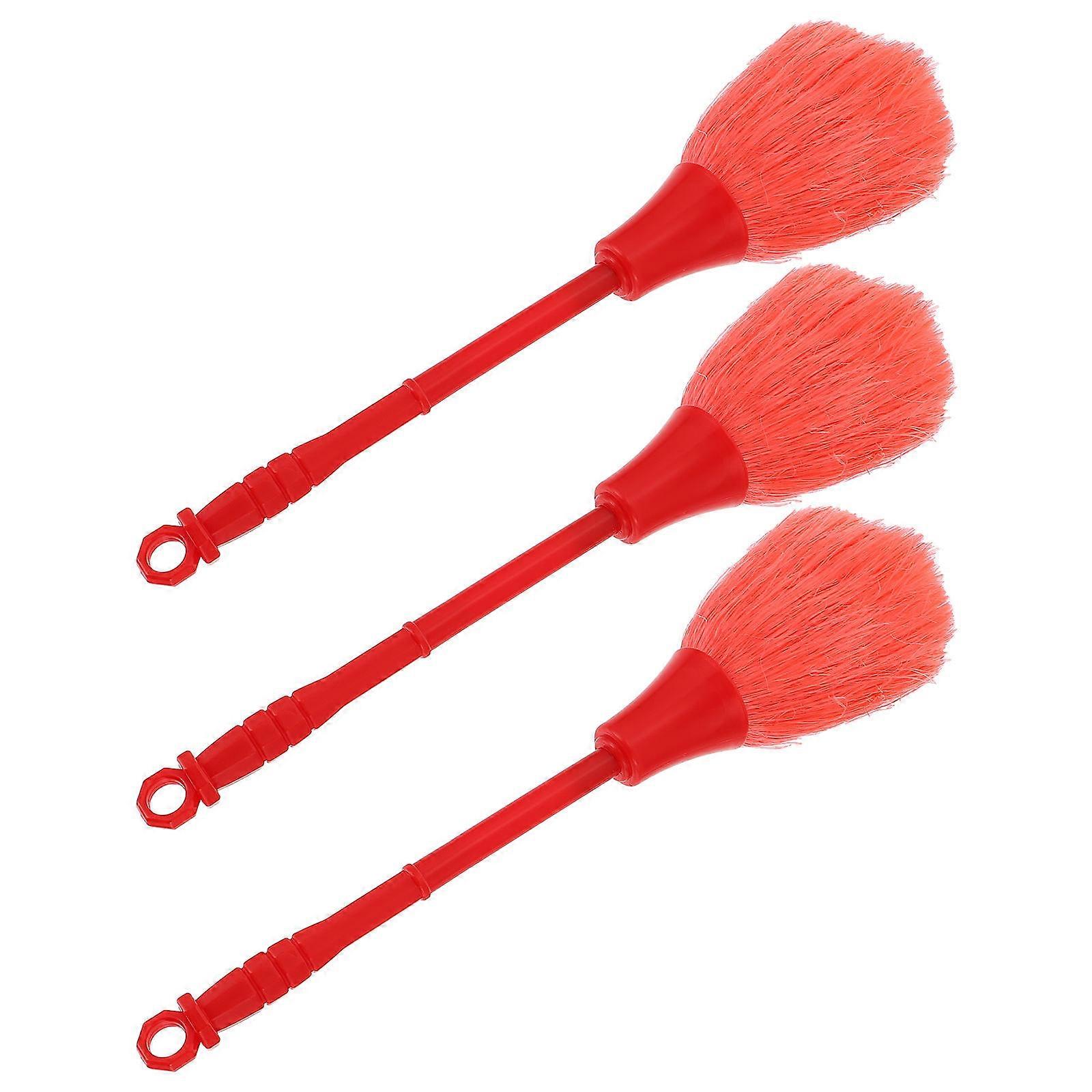 Buddha Cleaning Brush for Home Use Safe Gentle and Durable ABS Material Red Color 3 Pieces