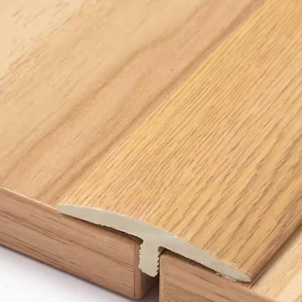 36" PVC T-Form Floor Transition Strip, Self-Adhesive Wood/Laminate/Vinyl/Tile Floor Edge Trim, Oak Color