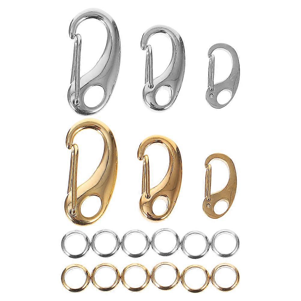 Stainless Steel Clasps Key Ring Accessories For DIY Projects Crafted For Owners In Multi Color 1 Set