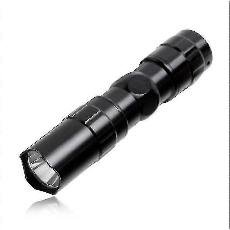 3W LED Mini Flashlight Light Torch Lamp with Strap(Black