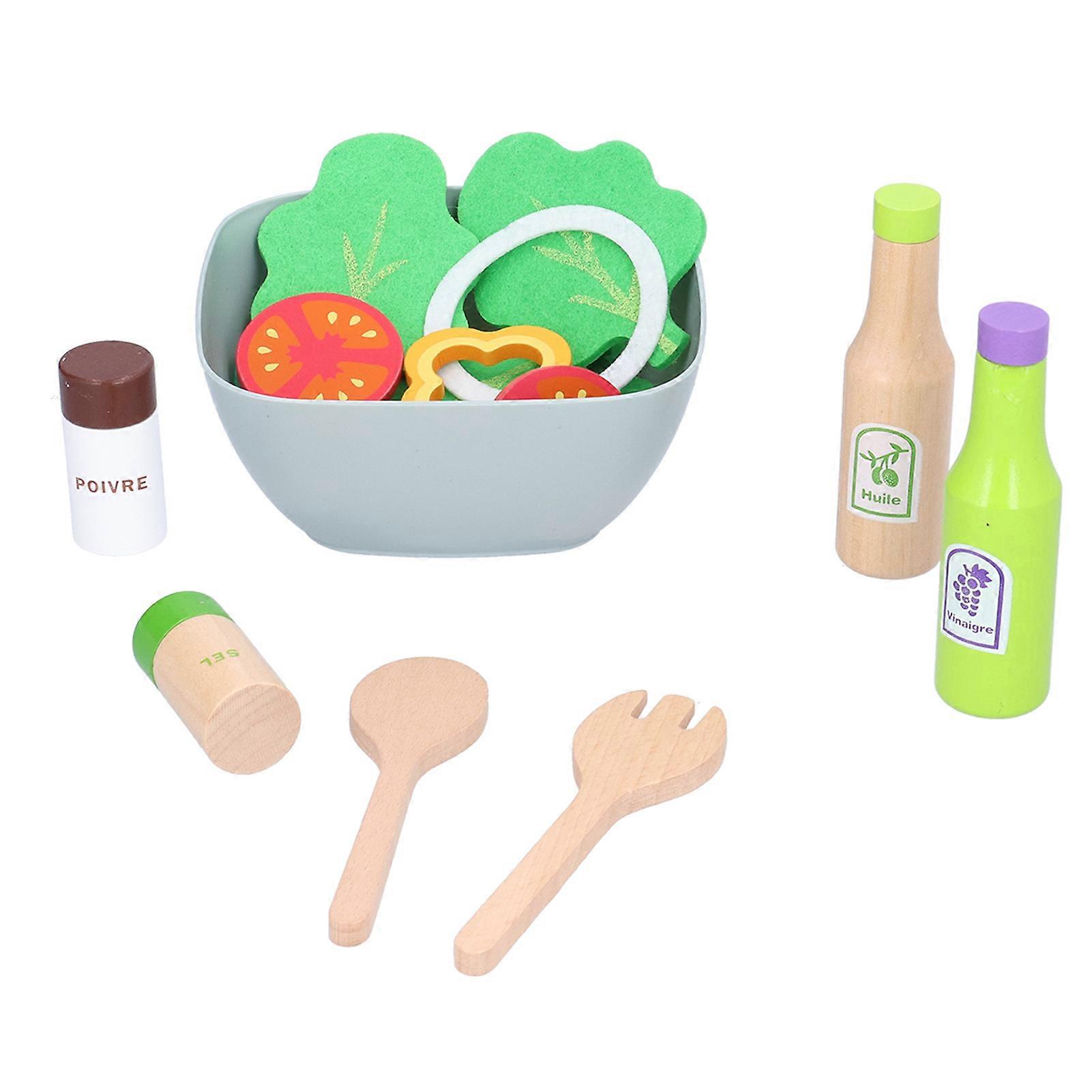 αγόρια κορίτσια ξύλινα παιχνίδια κουζίνας παιδιά προσομοίωση σαλάτα μαγείρεμα προσποιούνται παιχνίδι σετ παιχνιδιών