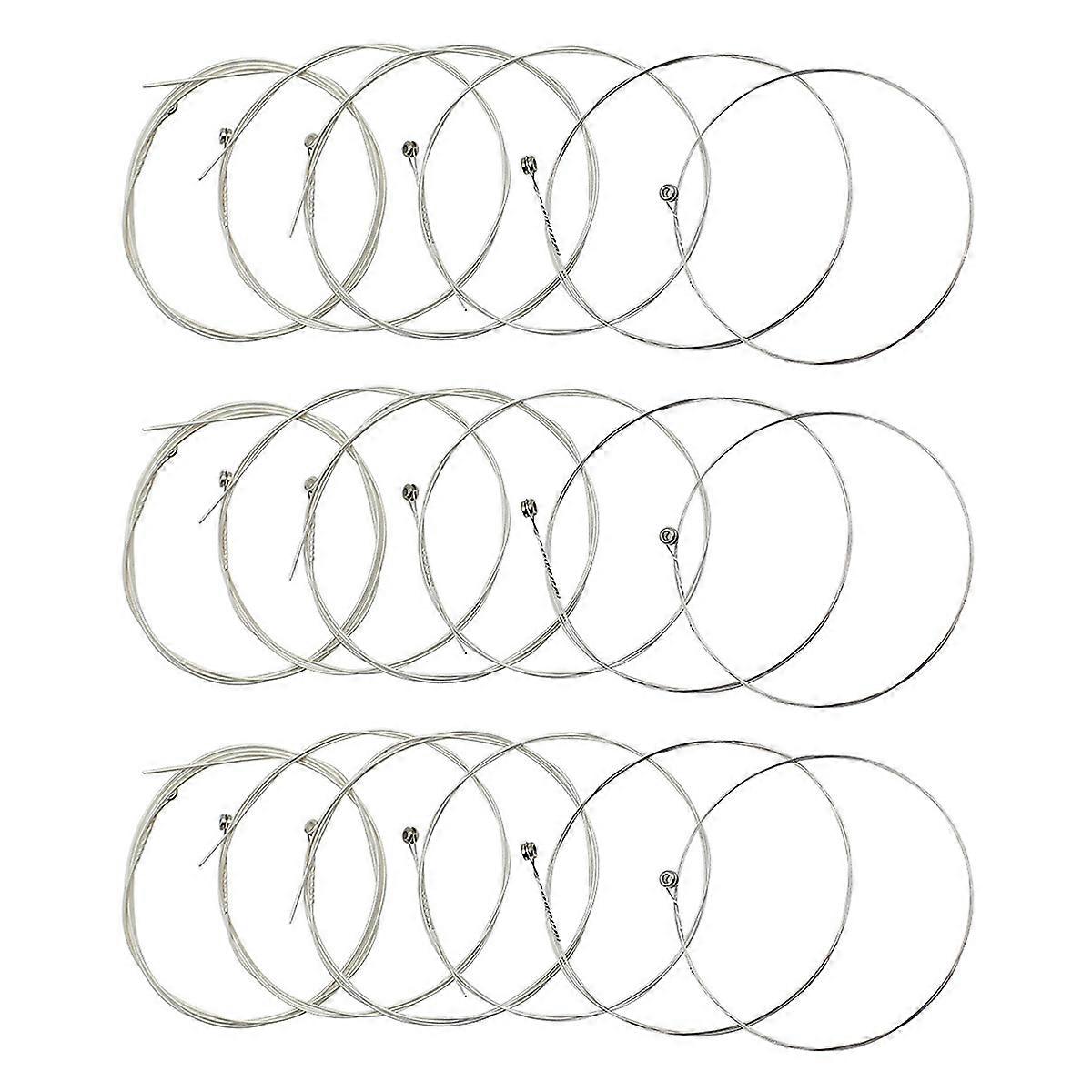 A104 Acoustic Guitar Strings 18Pcs Copper Alloy Silver Plated String Guitar Parts Replacement 0.010