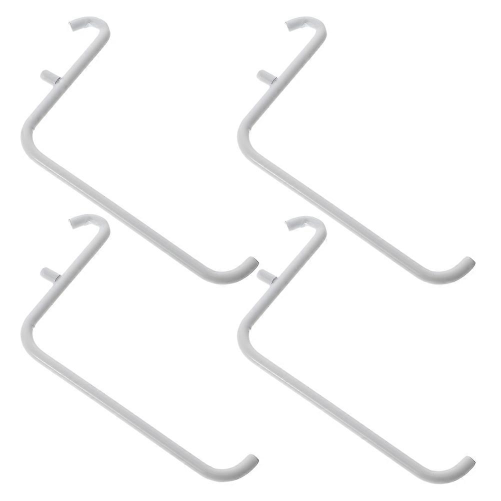 White Iron Pegboard Hooks for Tool Storage and Organization on Desktop in Garage Workshop Home Easy to Install 4 Pieces