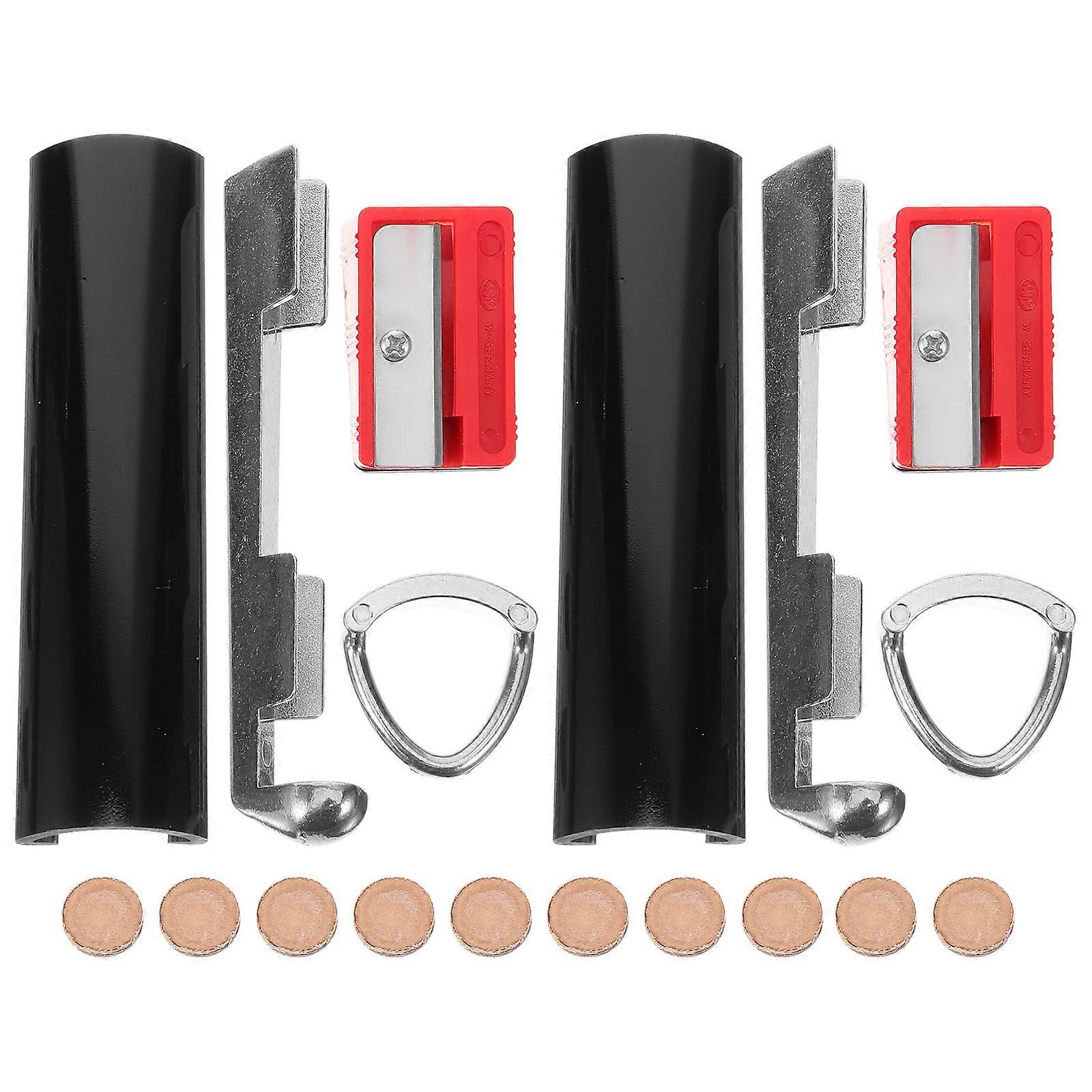 Billiard Cue Tip Repair Kit 1 Set Portable Tool For Professional Players Assorted Color Enhances Performance