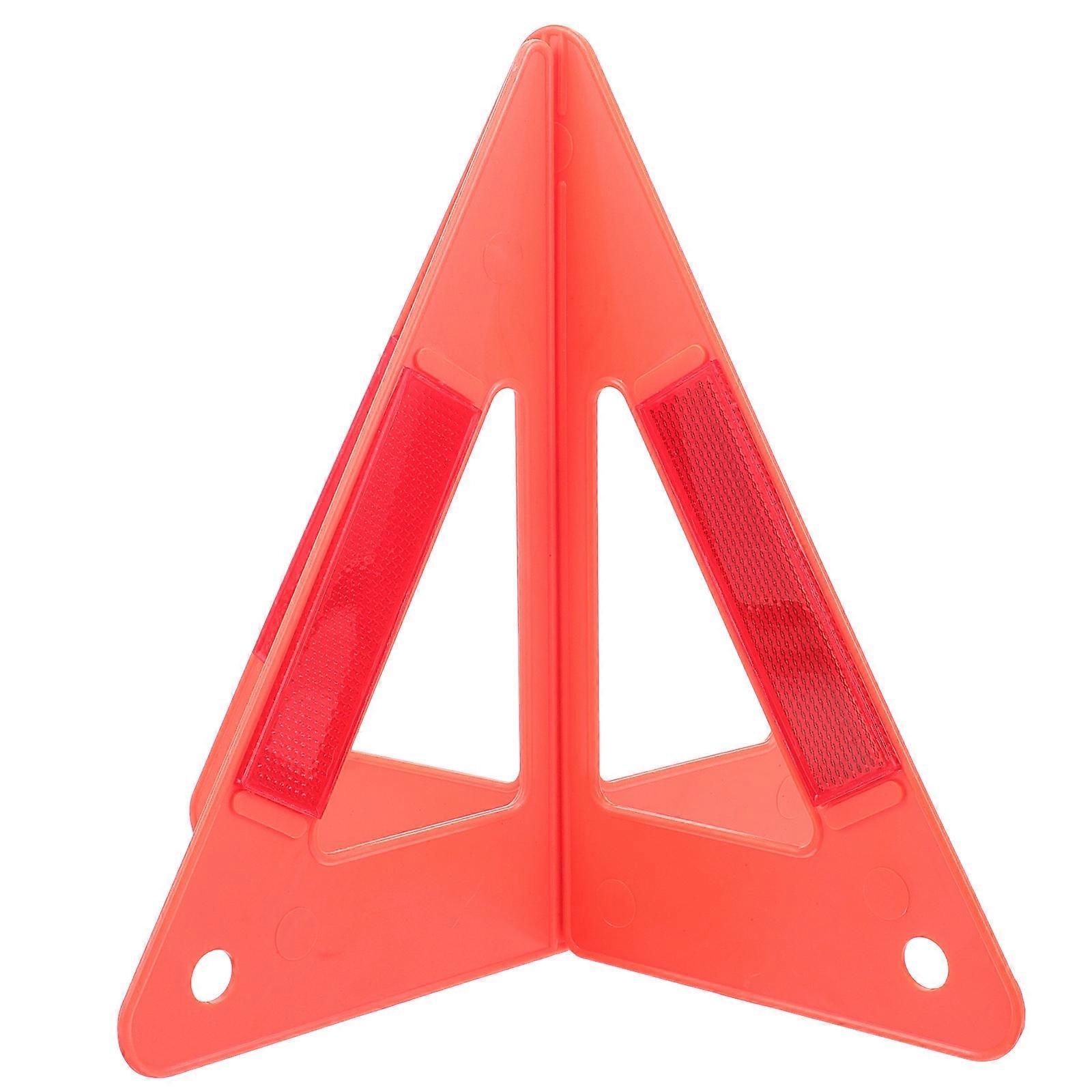 Durable Plastic Road Warning Sign with Reflective Effect for Car Safety Kit Triangle