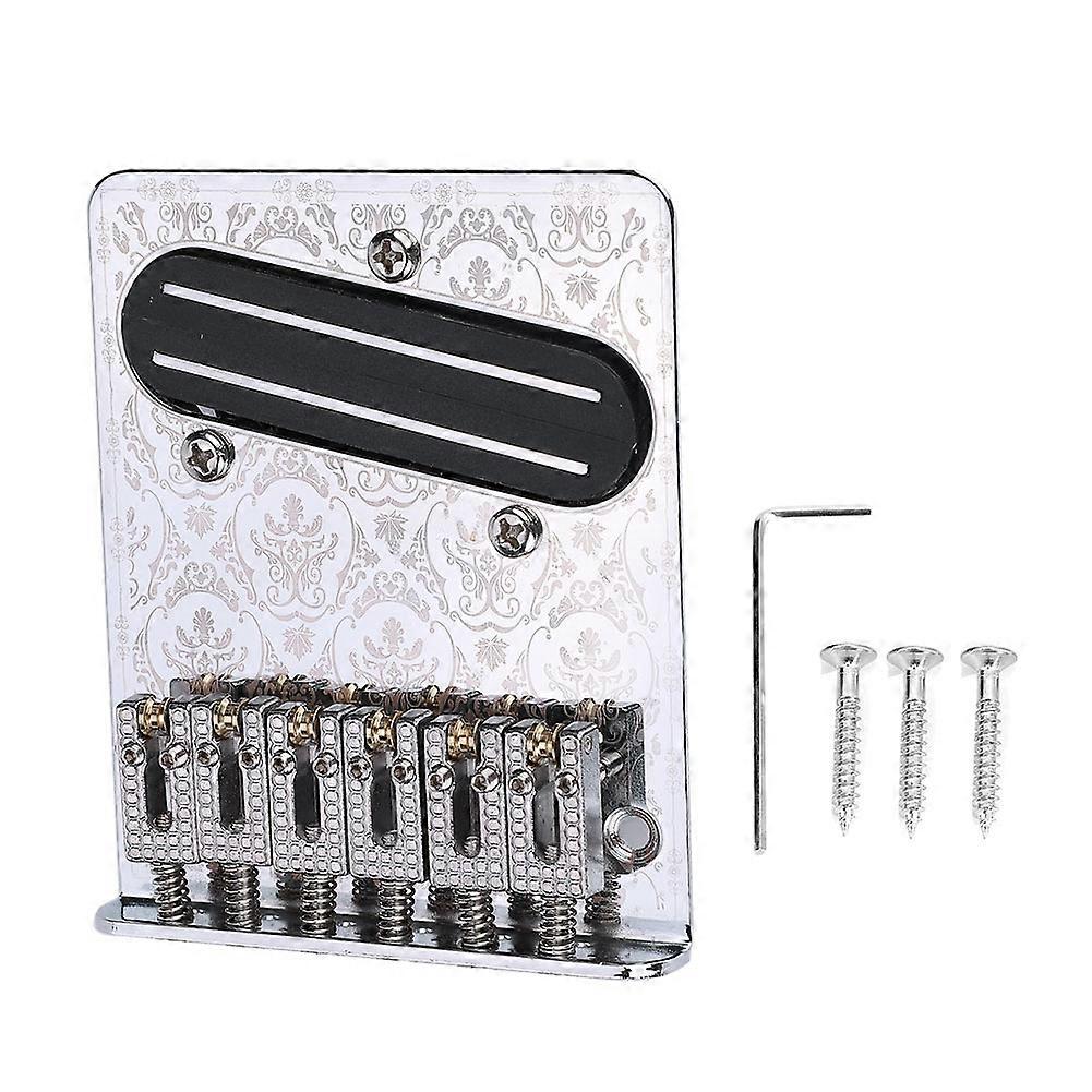 Silver Pattern with Roller Saddle TL Guitar Bridge Dual Rail Pickup Screws Wrench (#2)