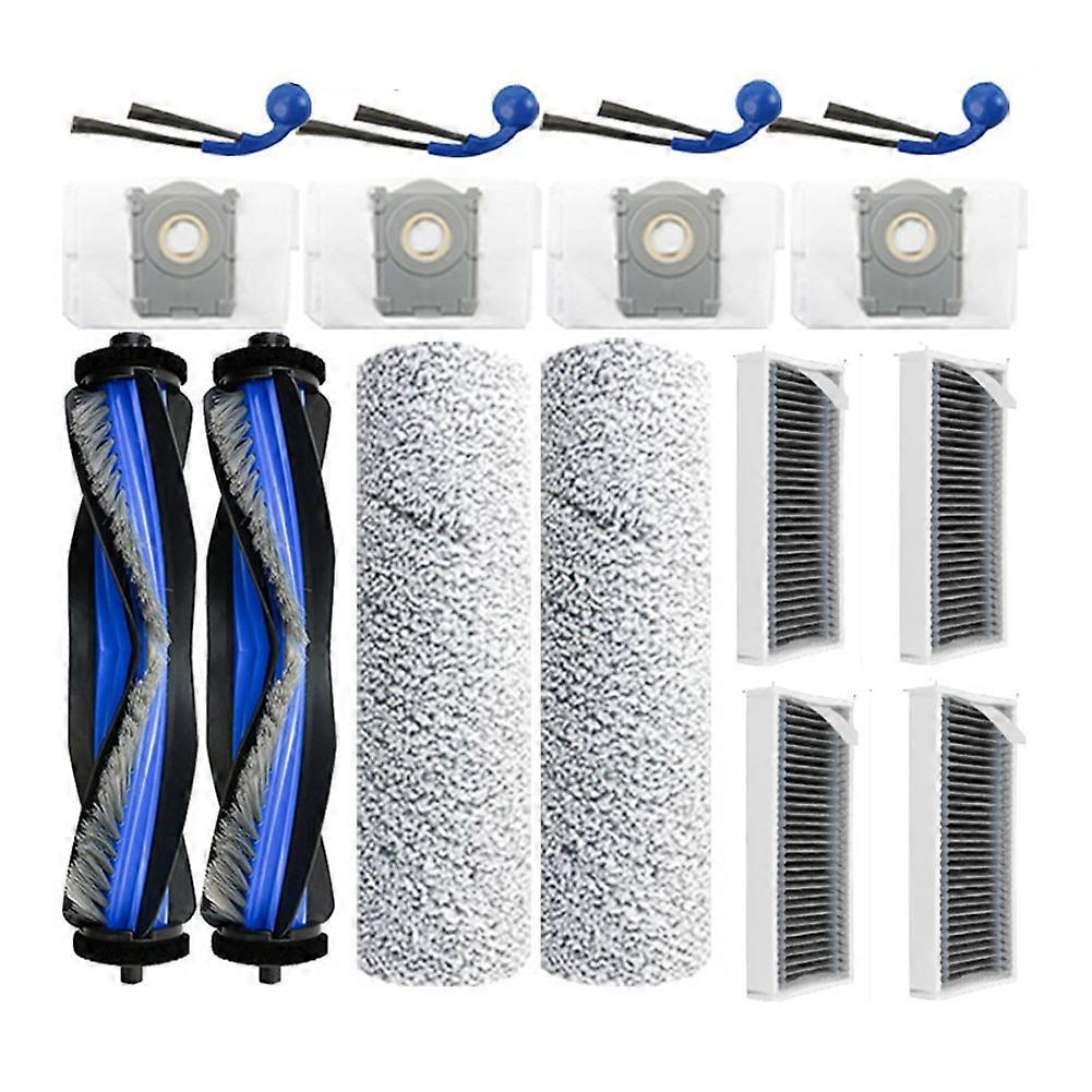 16PCS for Ecovacs DEEBOT T80 Omni/T80 PRO OMNI Vacuum Parts Replacement Main Side Brush Hepa Filter Dust Bag Roller Rag