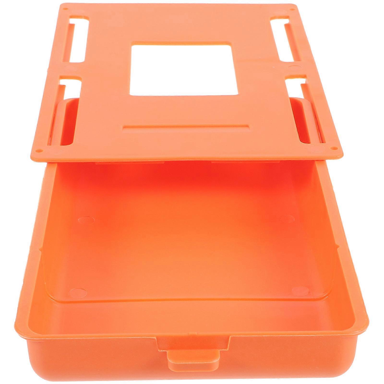 Adhesive Installation Under Desk Storage For Office 22.20x15.50x3.50cm 1Pack