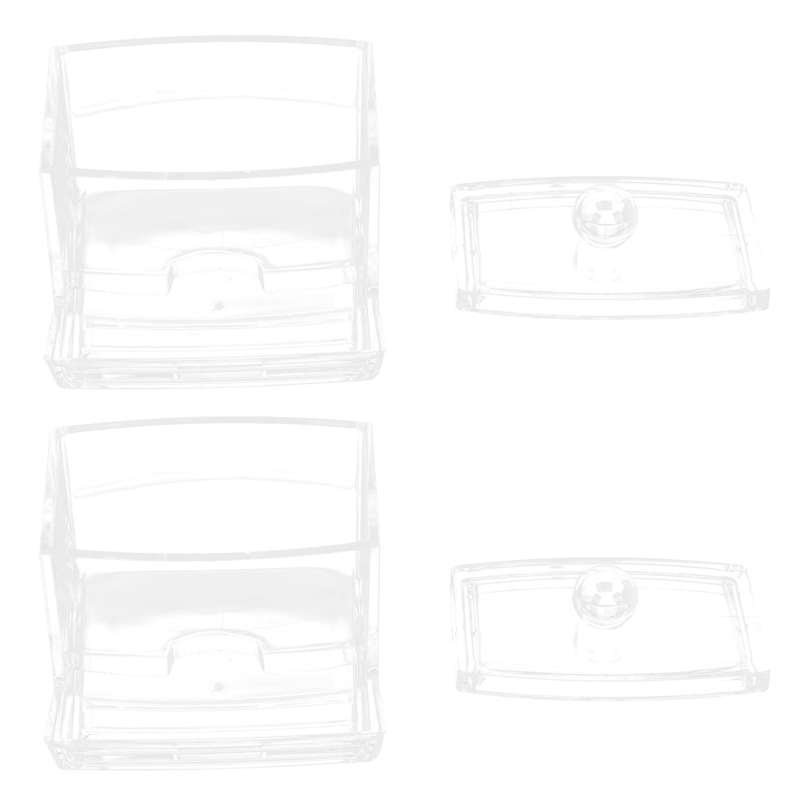 2Pcs Creative Simple Storage Box for Cotton Swab Organizer and Bathroom Storage Solution
