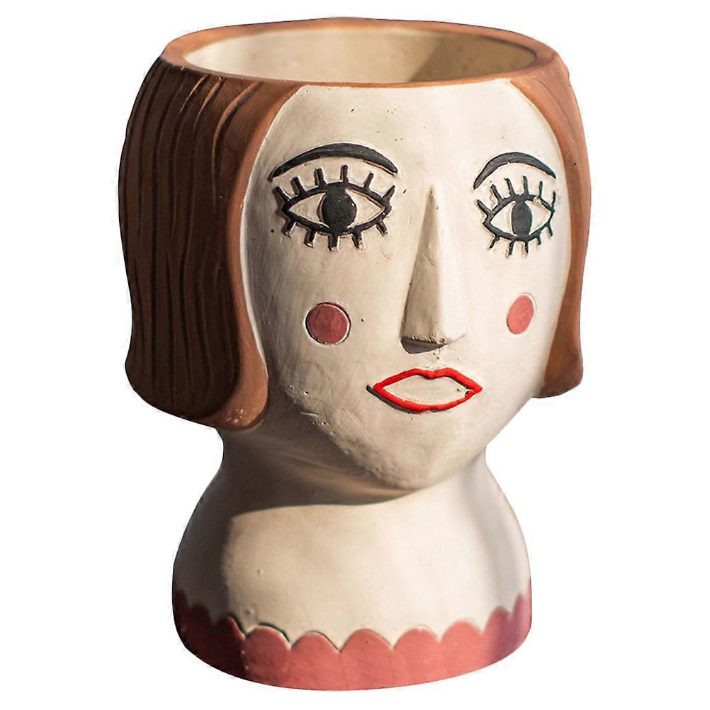 Küçük Çiçekler İçin Sahte Çimento Saksı Ev Dekorasyonu Çeşitli Renk 1 Adet